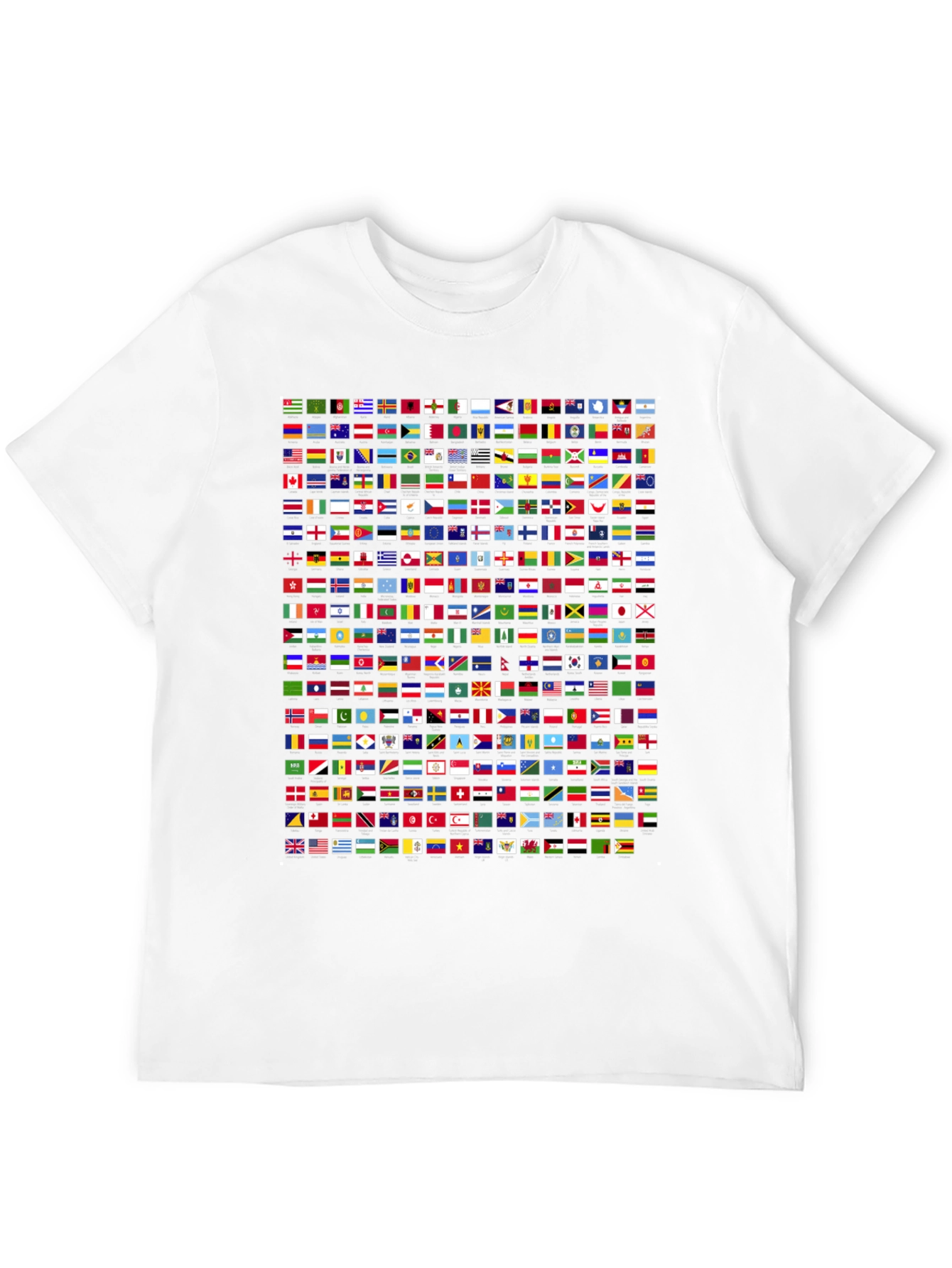 Flags of the World Graphic T-Shirt - Black