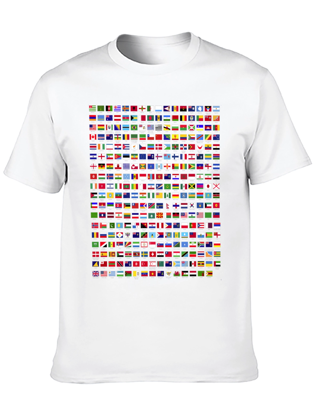 Flags of the World Graphic T-Shirt - Black