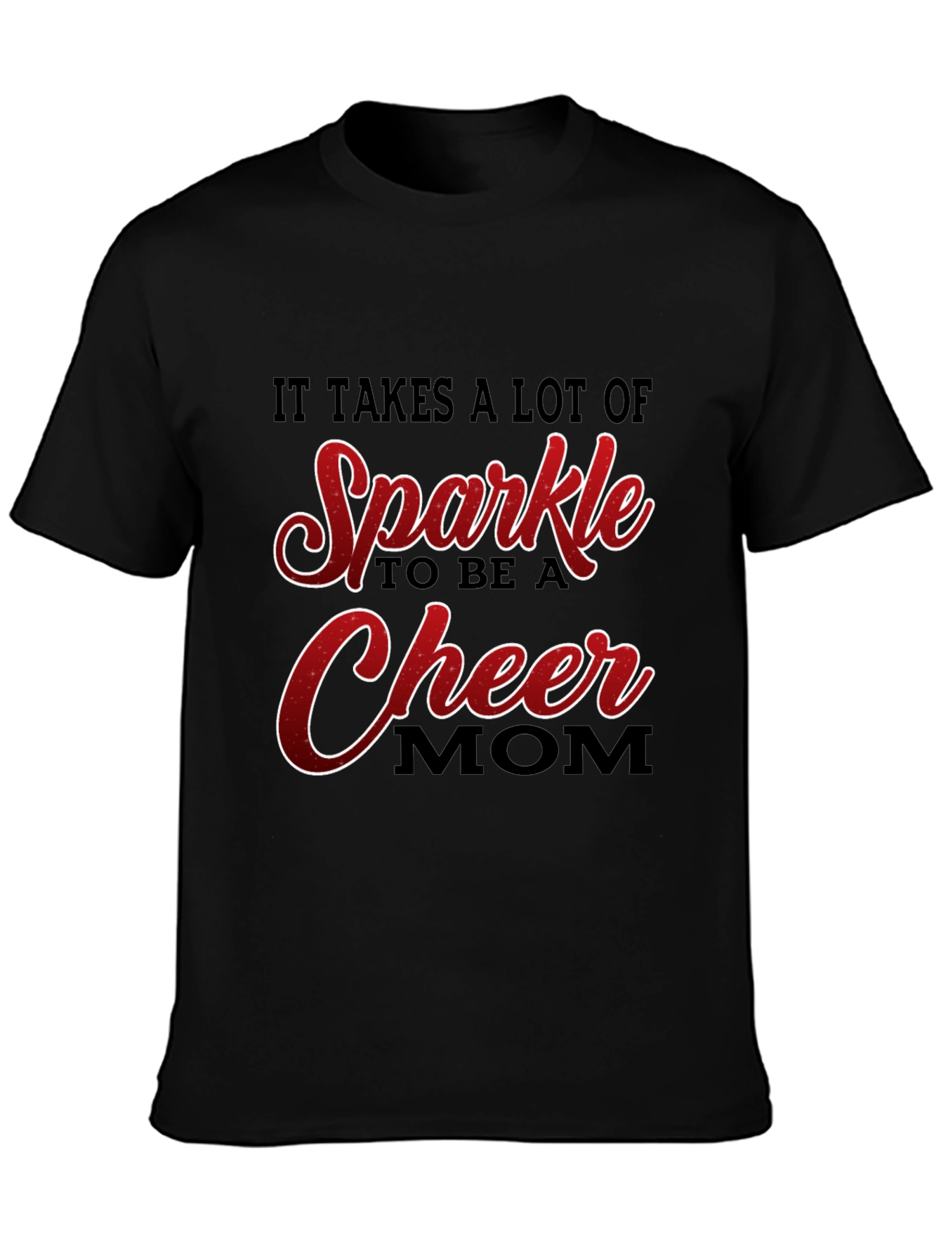 Sparkle Cheer Mom Graphic T-Shirt