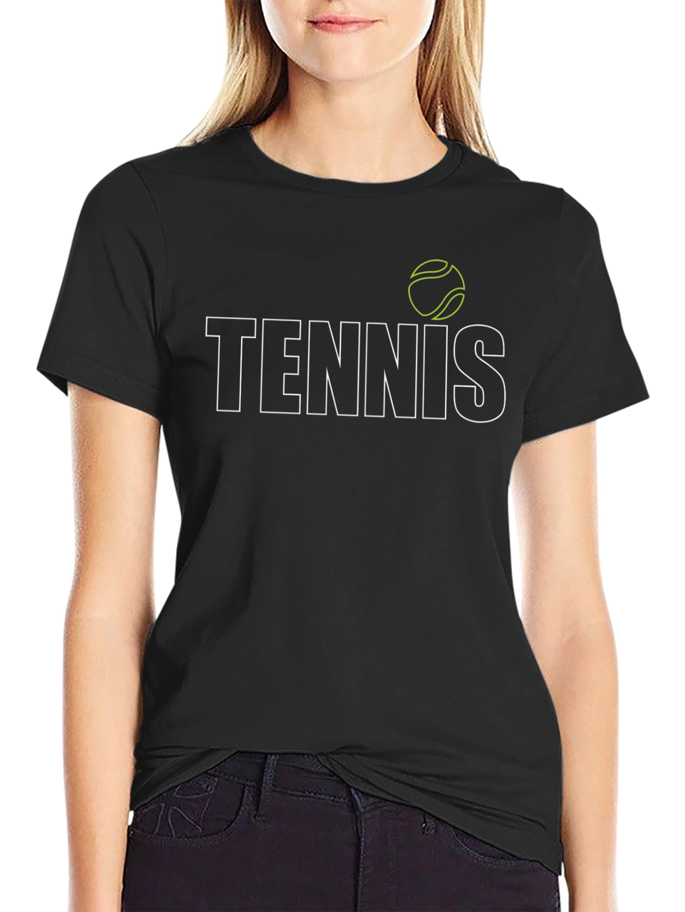 Tennis Graphic Tee - Cool Black Shirt