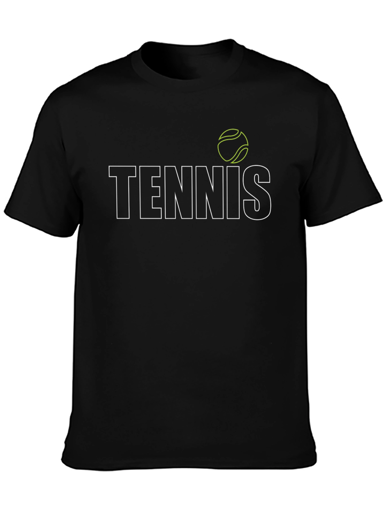 Tennis Graphic Tee - Cool Black Shirt