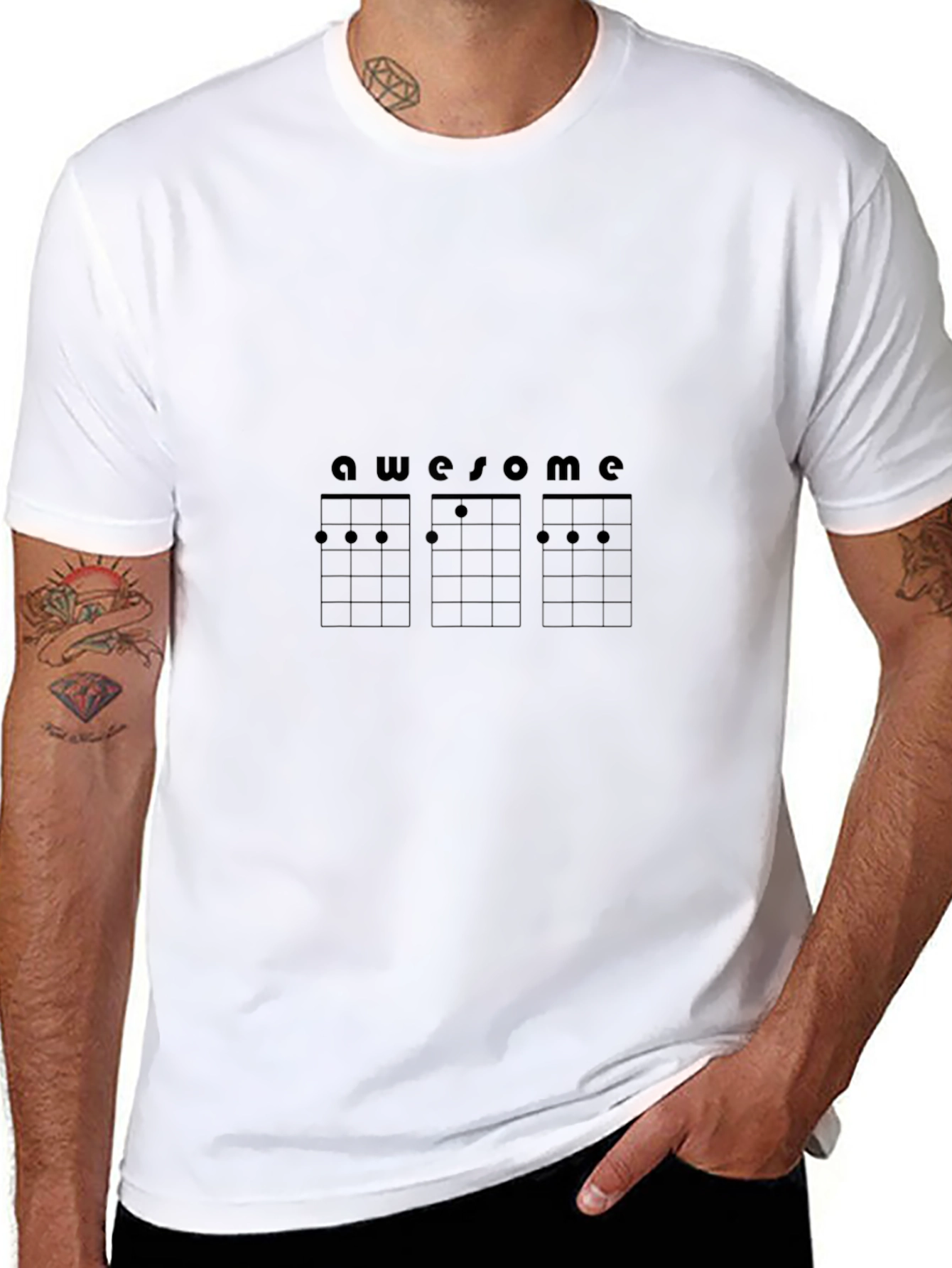 Awesome Ukulele Chord T-Shirt - Musician Style