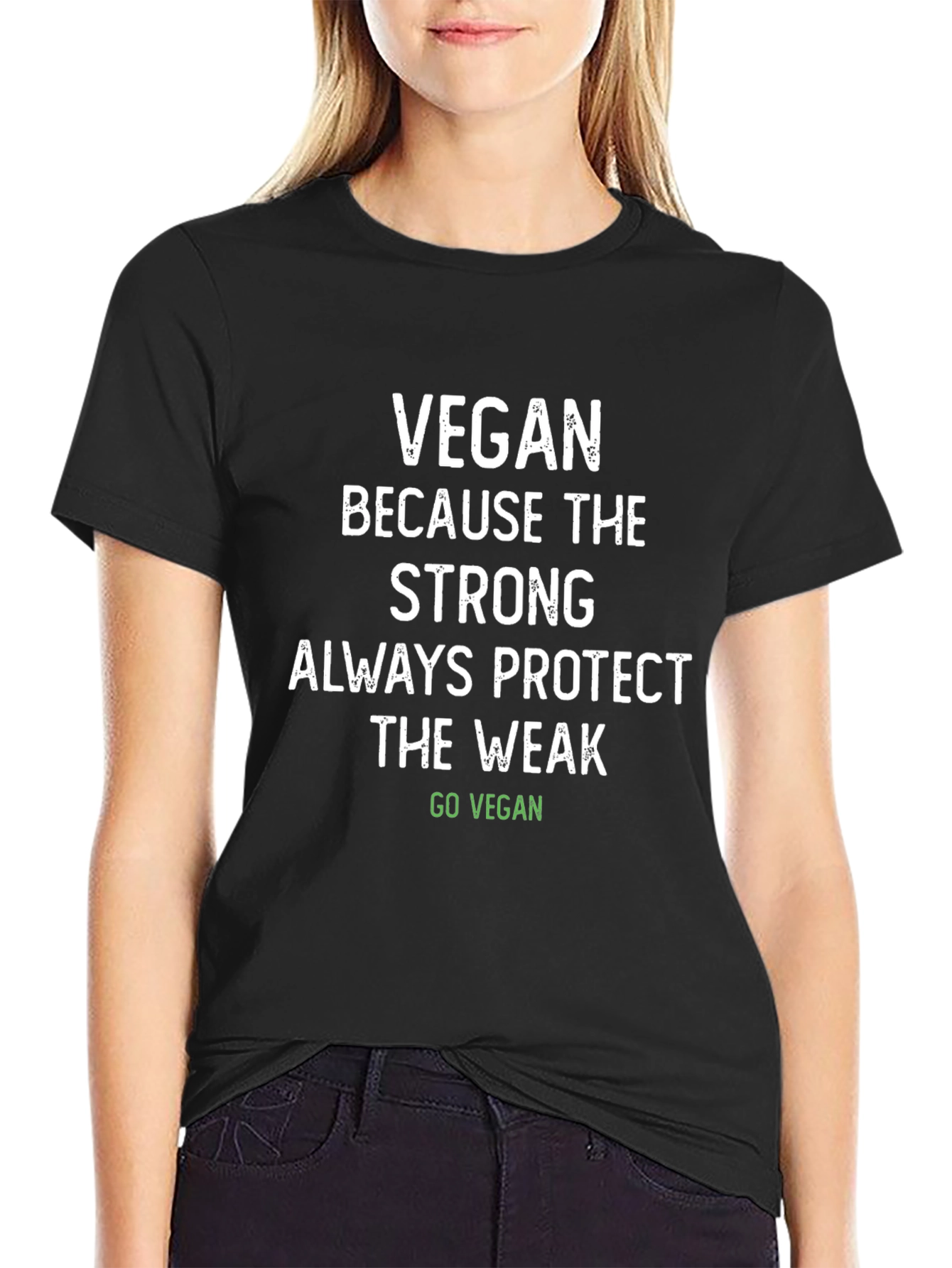 Vegan Strong Protect T-Shirt - Animal Lover Tee