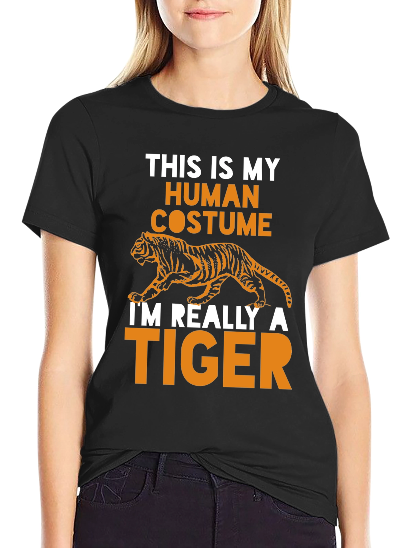 Human Costume Tiger Graphic T-Shirt
