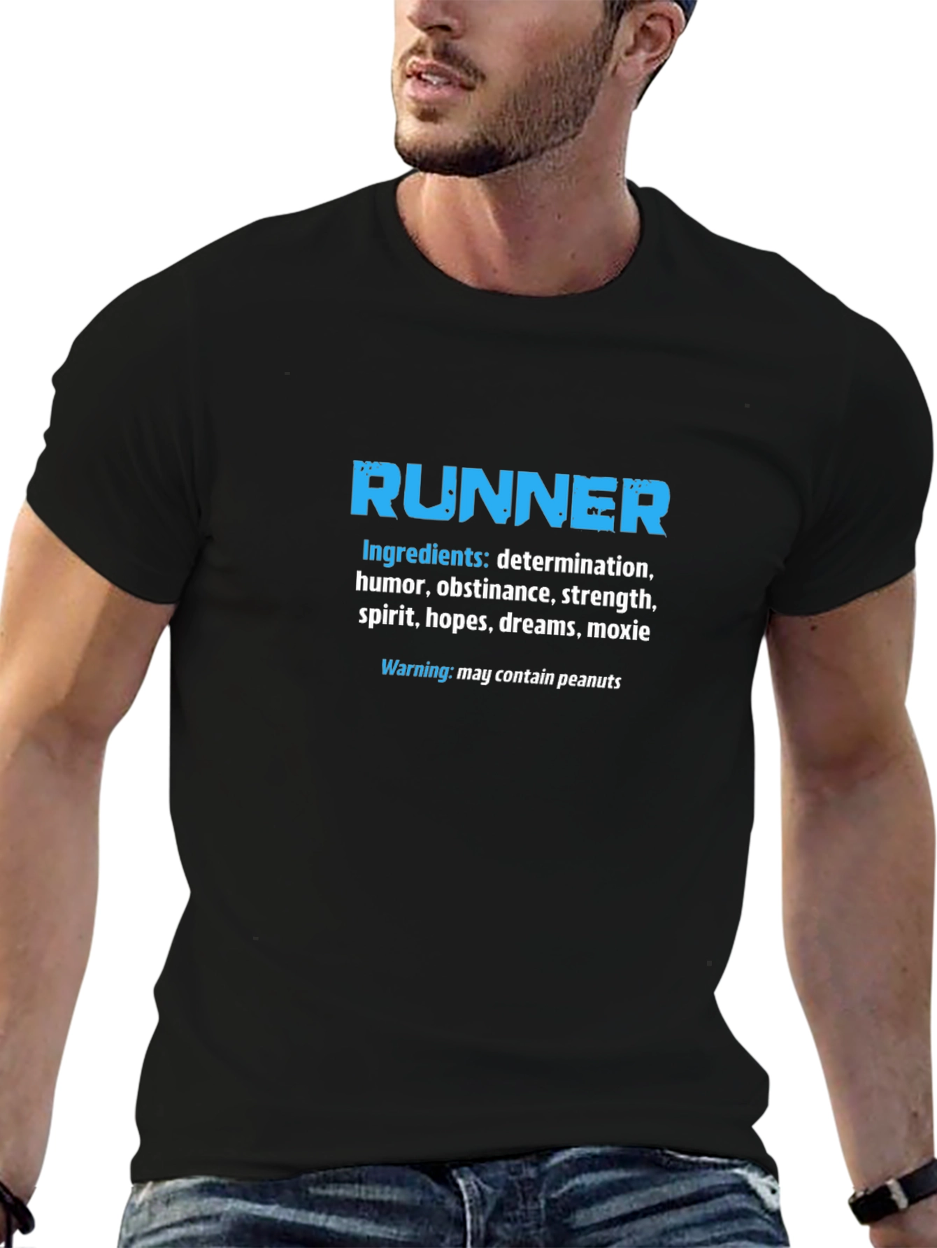 Runner Ingredients T-Shirt: Determination Humor Strength
