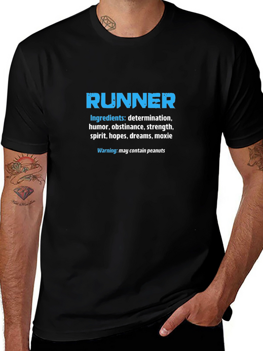 Runner Ingredients T-Shirt: Determination Humor Strength