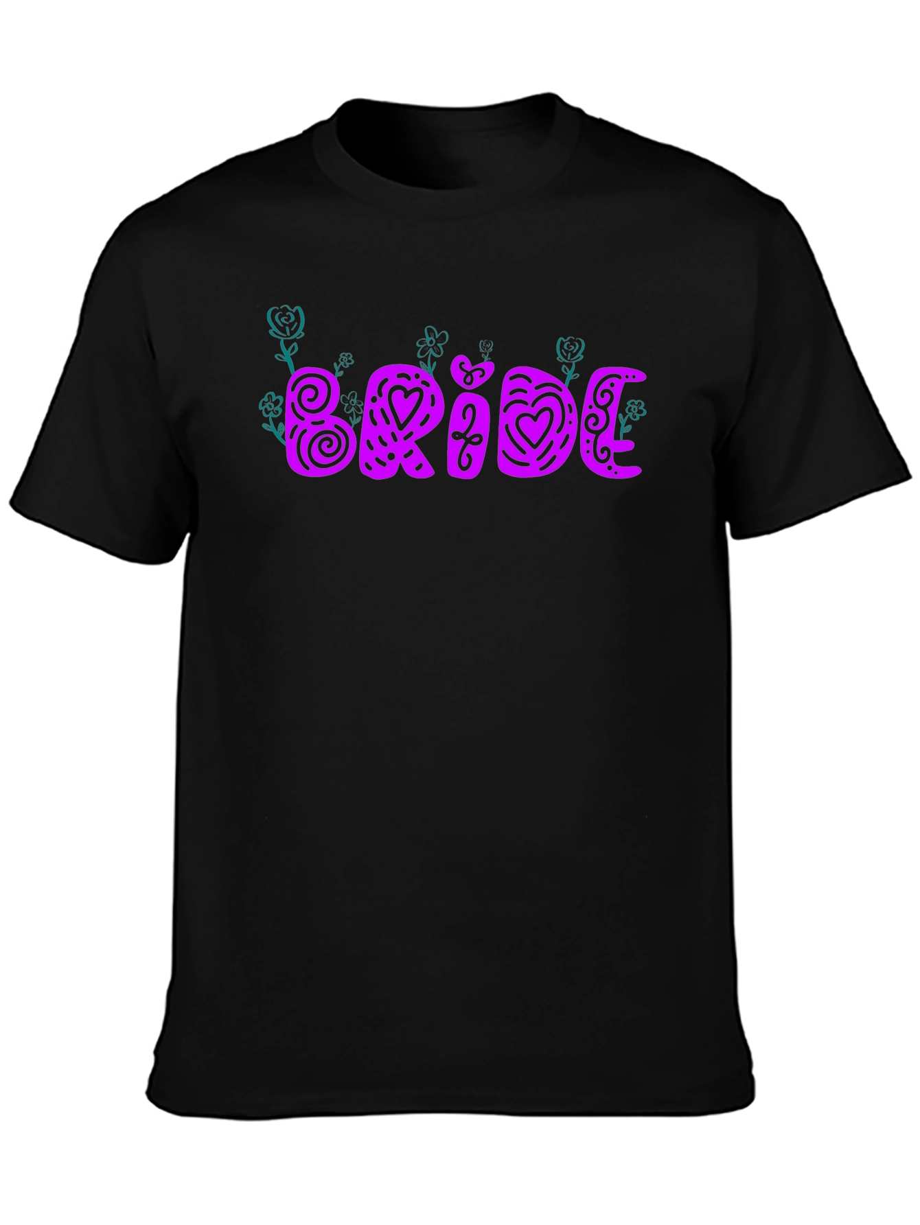 Bride Tee - Floral Heart Design