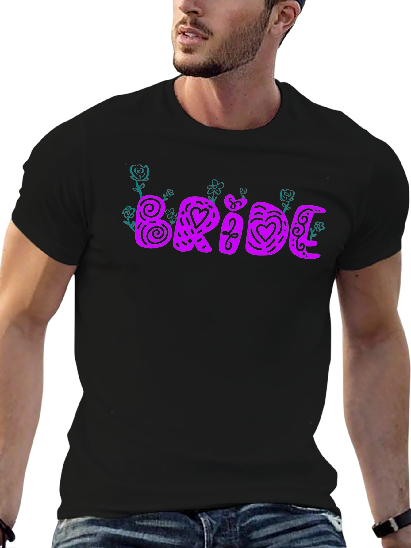 Bride Tee - Floral Heart Design