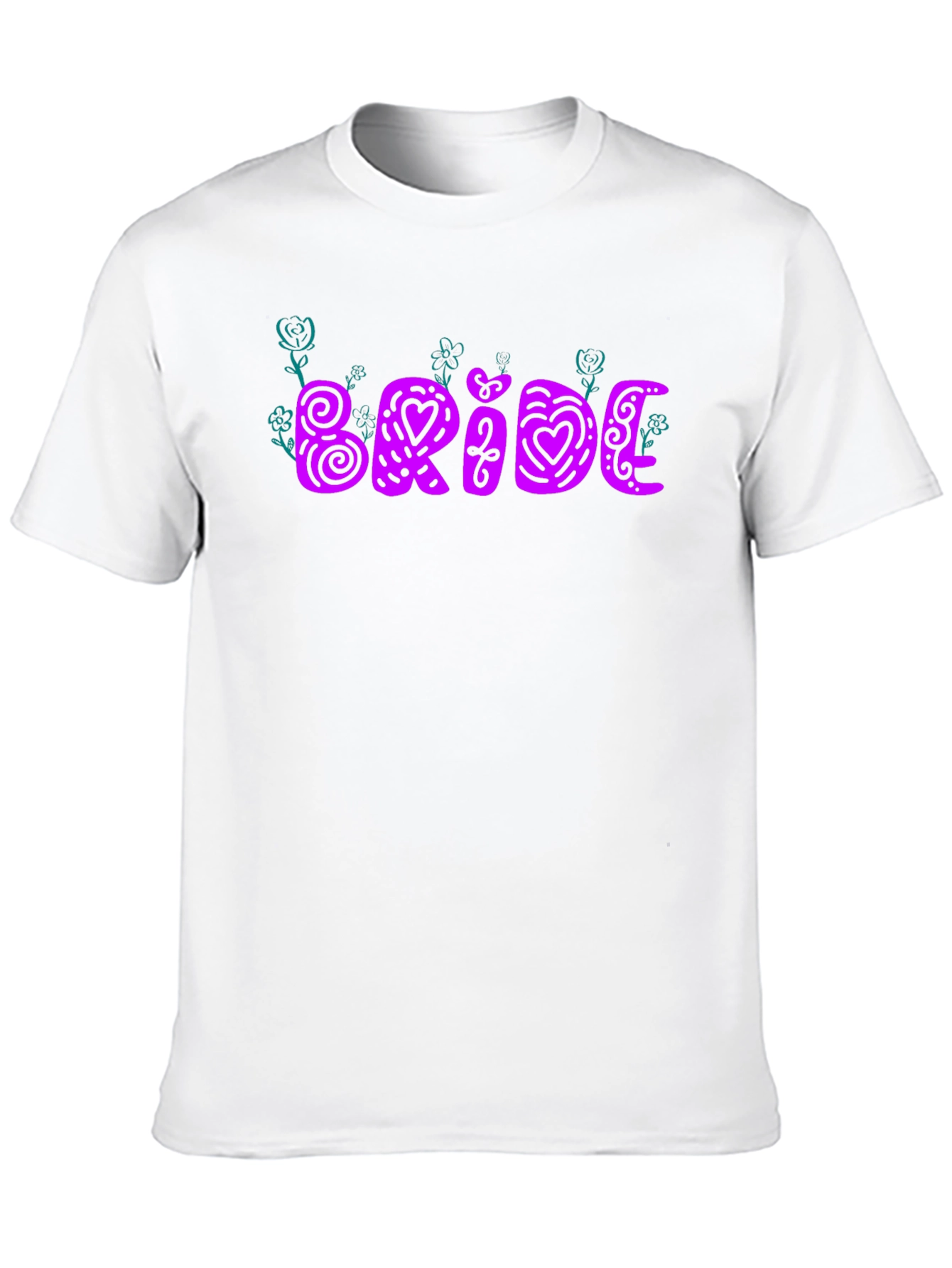 Bride Tee - Floral Heart Design