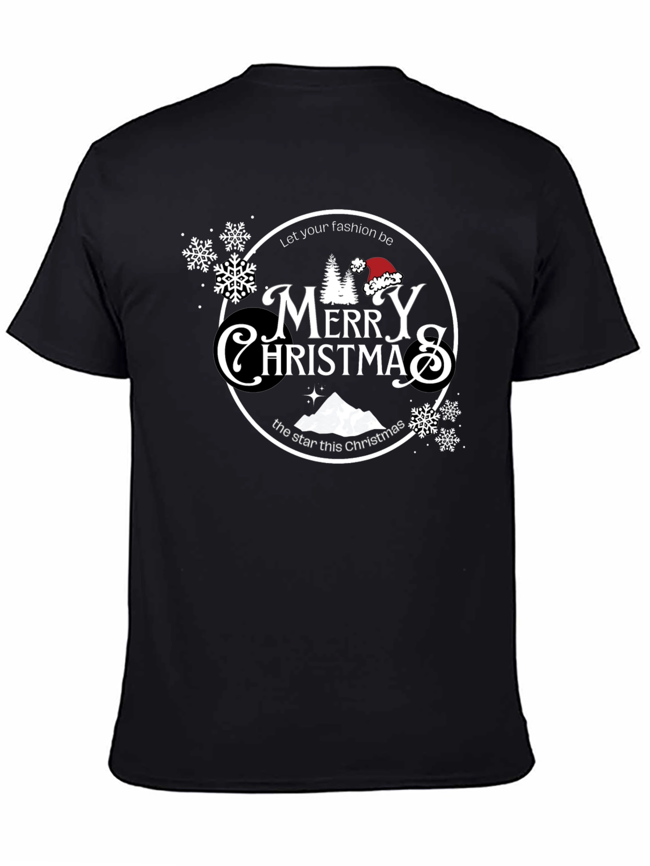 Merry Christmas Black T-Shirt