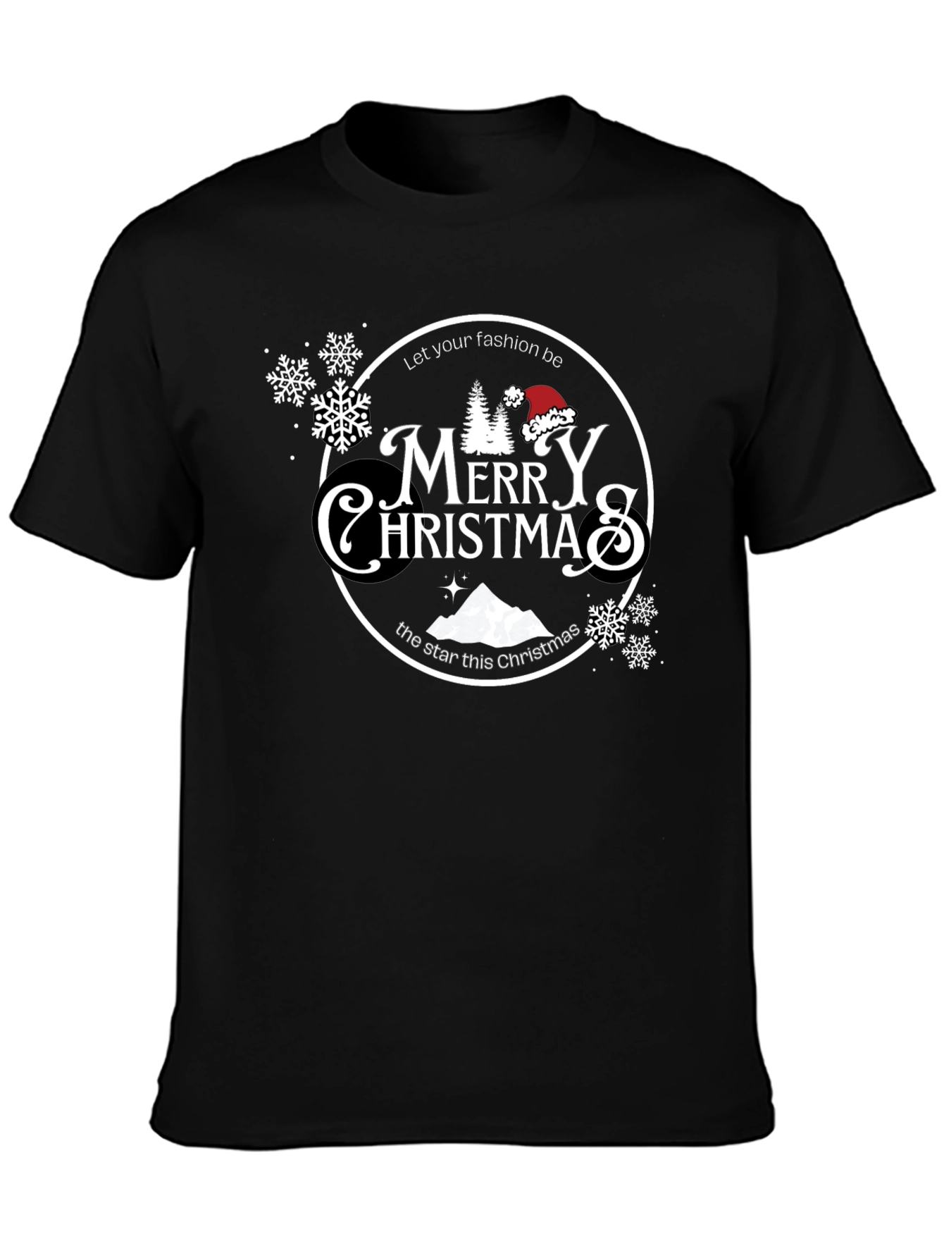 Merry Christmas Black T-Shirt