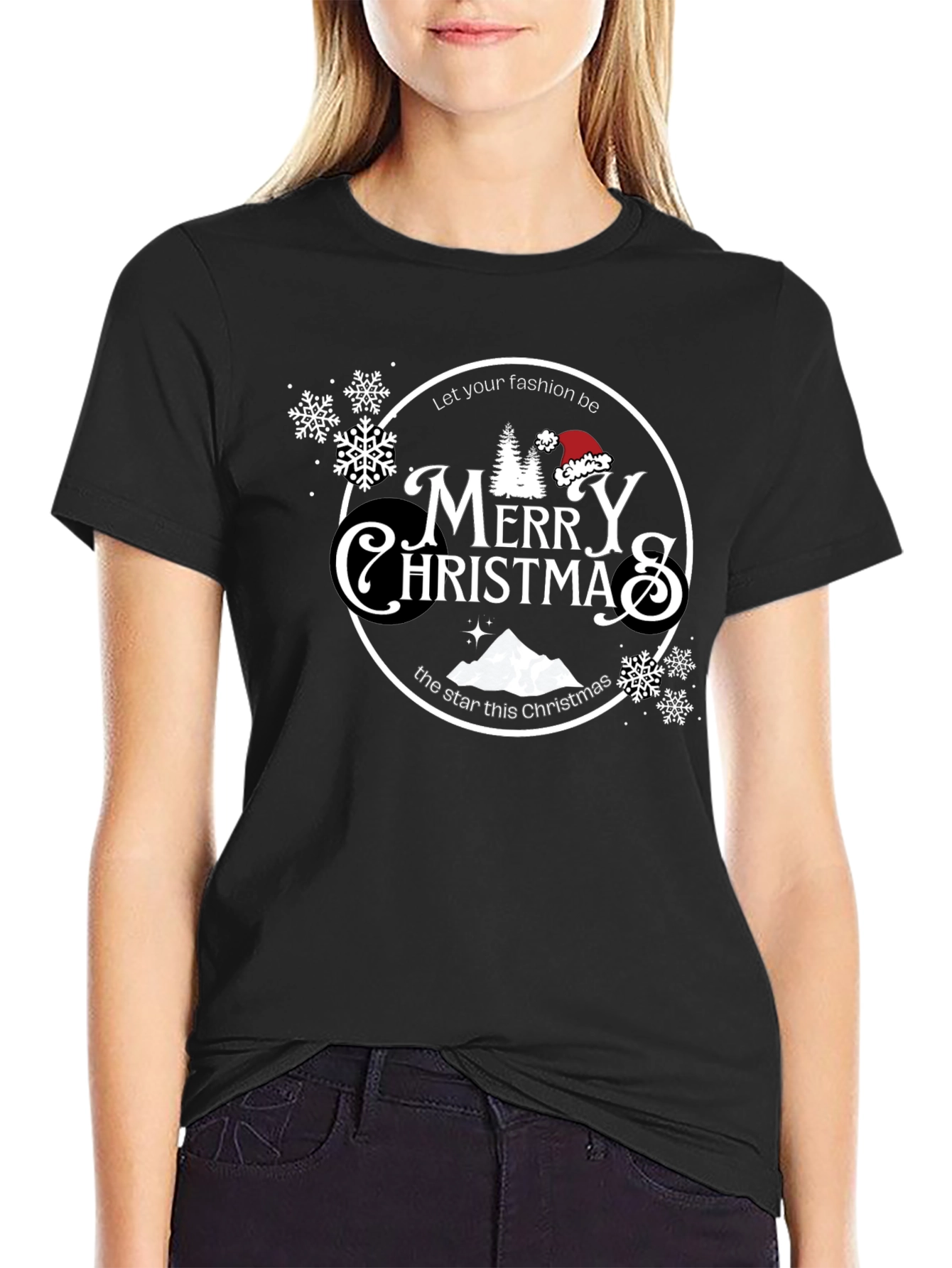 Merry Christmas Black T-Shirt
