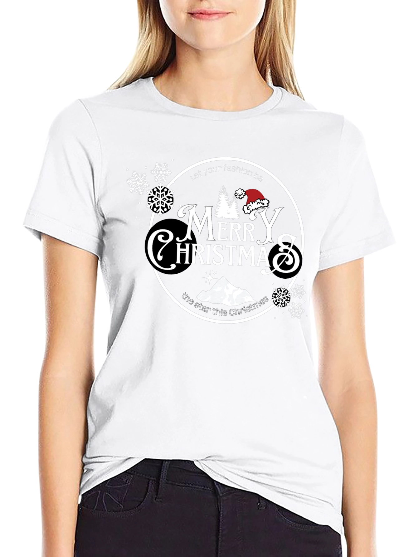 Merry Christmas Black T-Shirt