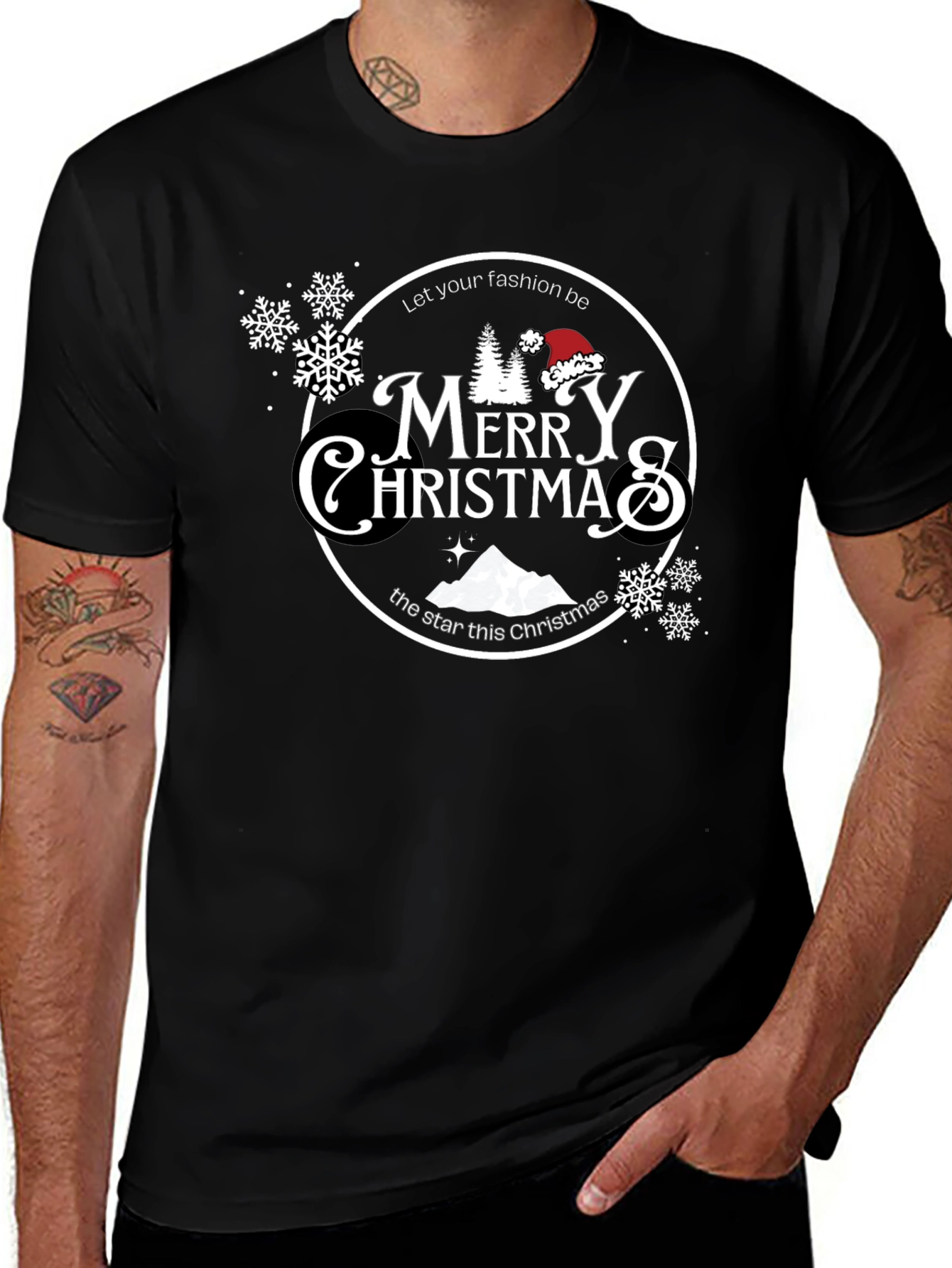 Merry Christmas Black T-Shirt