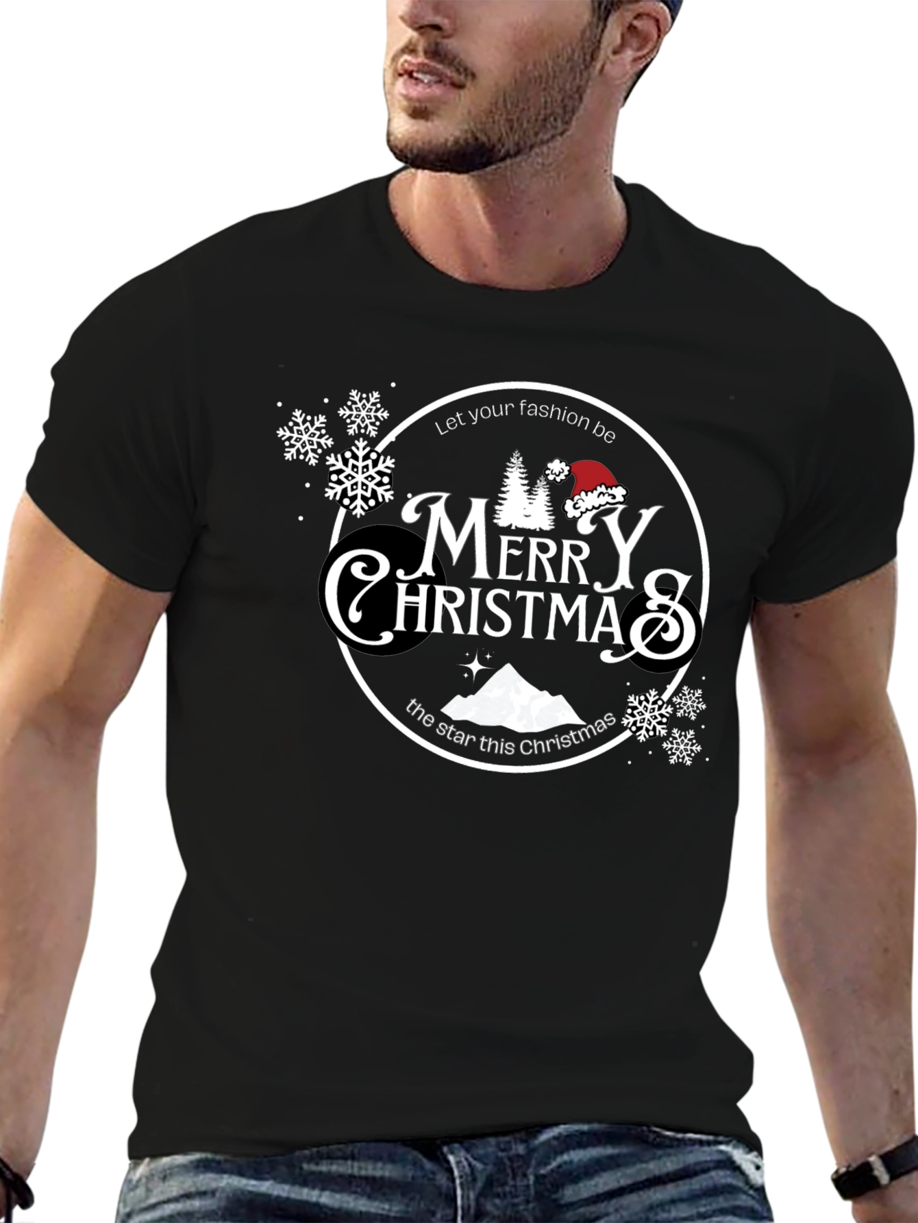 Merry Christmas Black T-Shirt