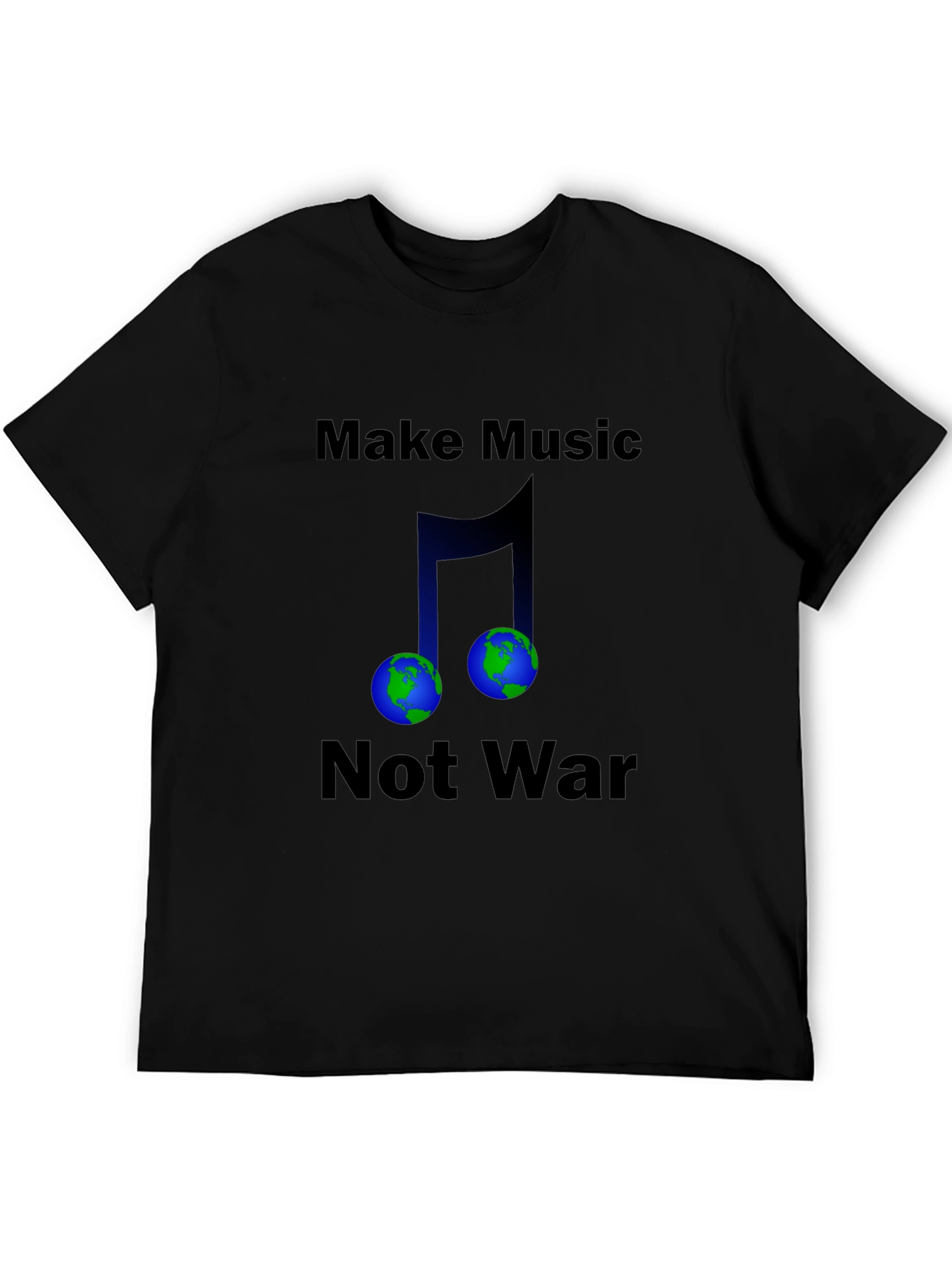 Make Music Not War Earth T-Shirt