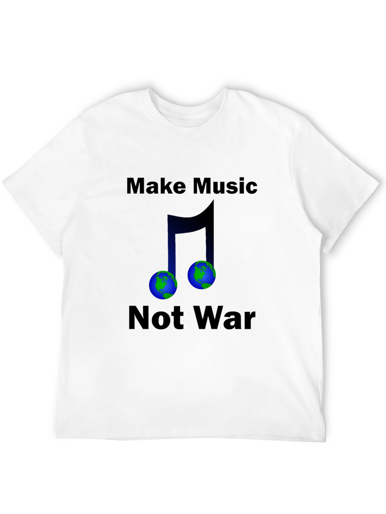 Make Music Not War Earth T-Shirt