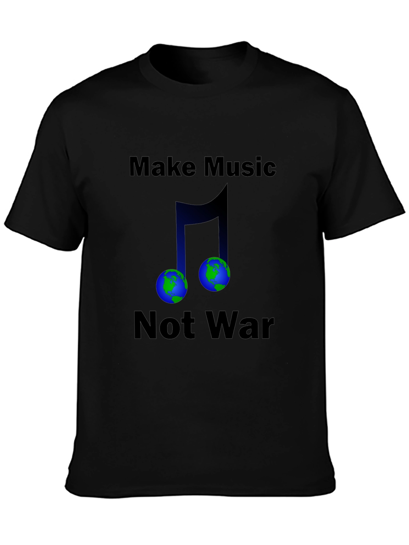 Make Music Not War Earth T-Shirt