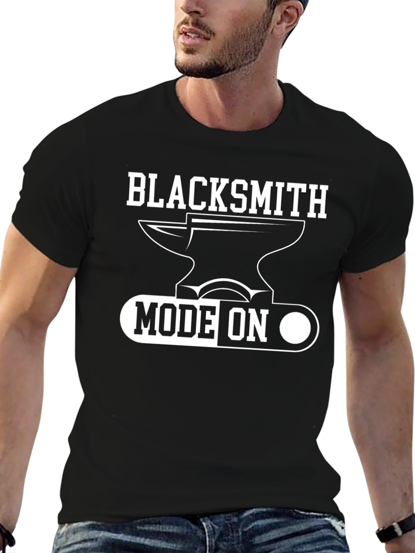 Blacksmith Mode On Graphic Tee - Black