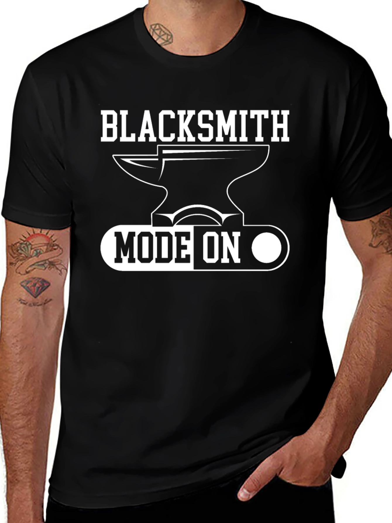 Blacksmith Mode On Graphic Tee - Black