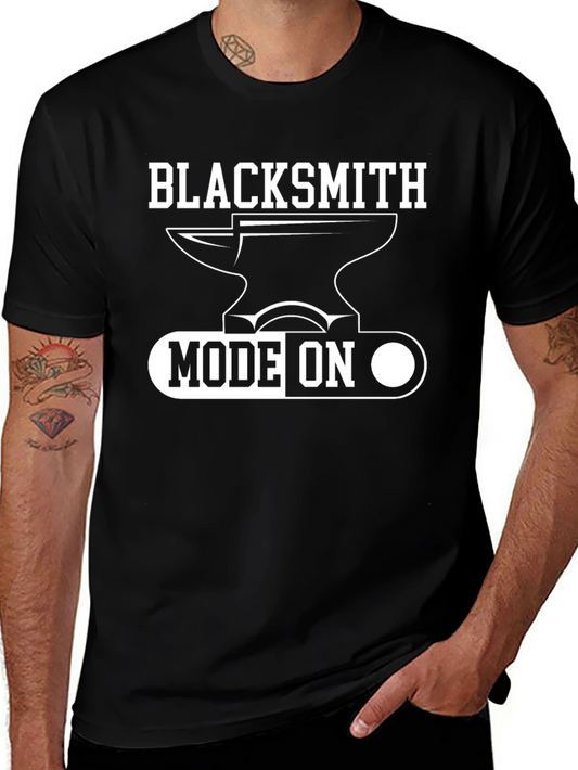 Blacksmith Mode On Graphic Tee - Black