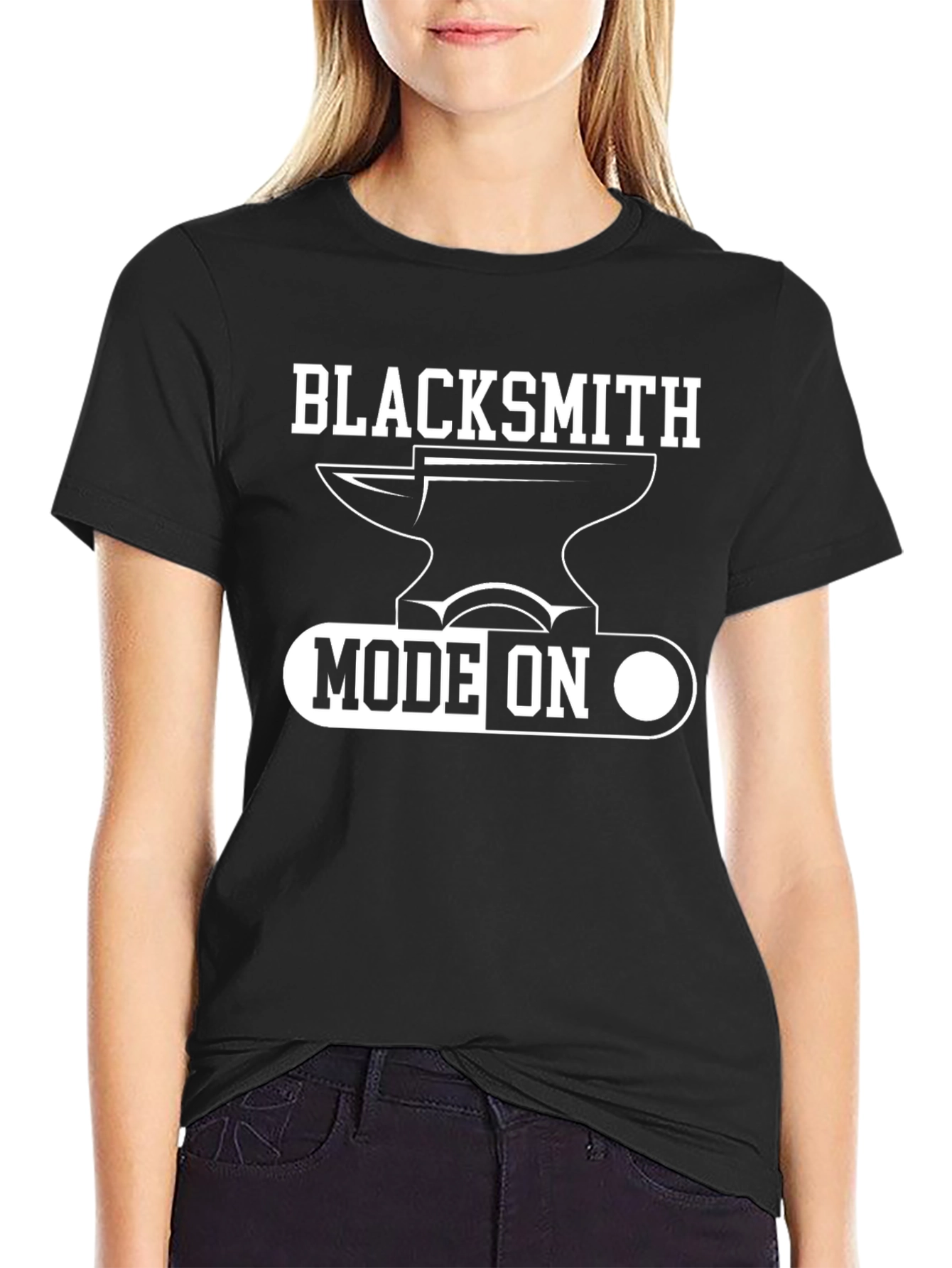 Blacksmith Mode On Graphic Tee - Black