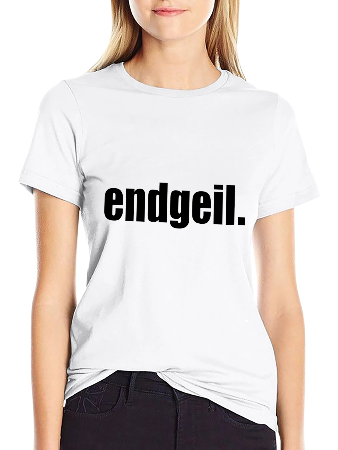 Endgeil Graphic Tee - Black Cotton Blend T-Shirt
