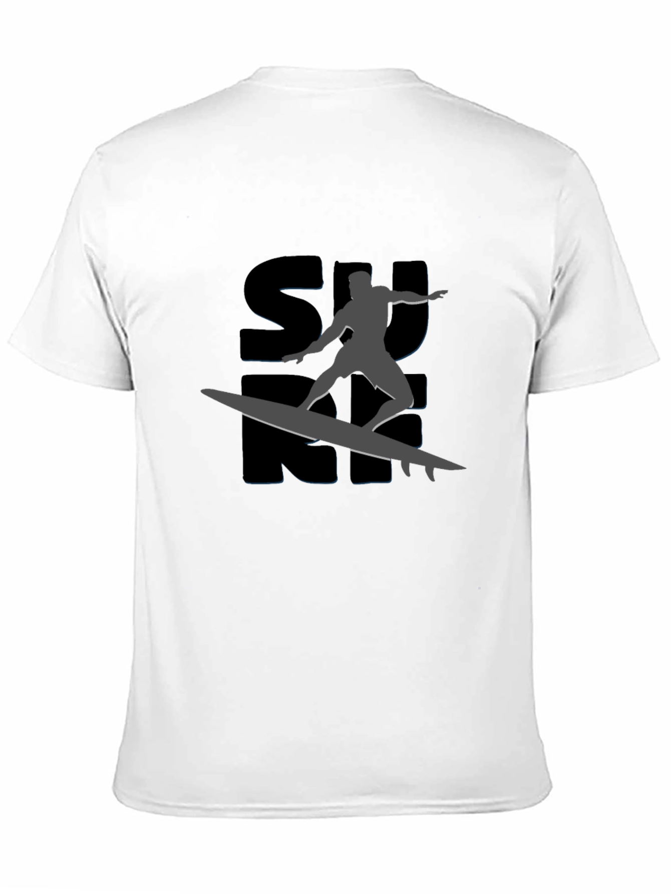 Surfing Silhouette Graphic Tee - Ride the Wave!