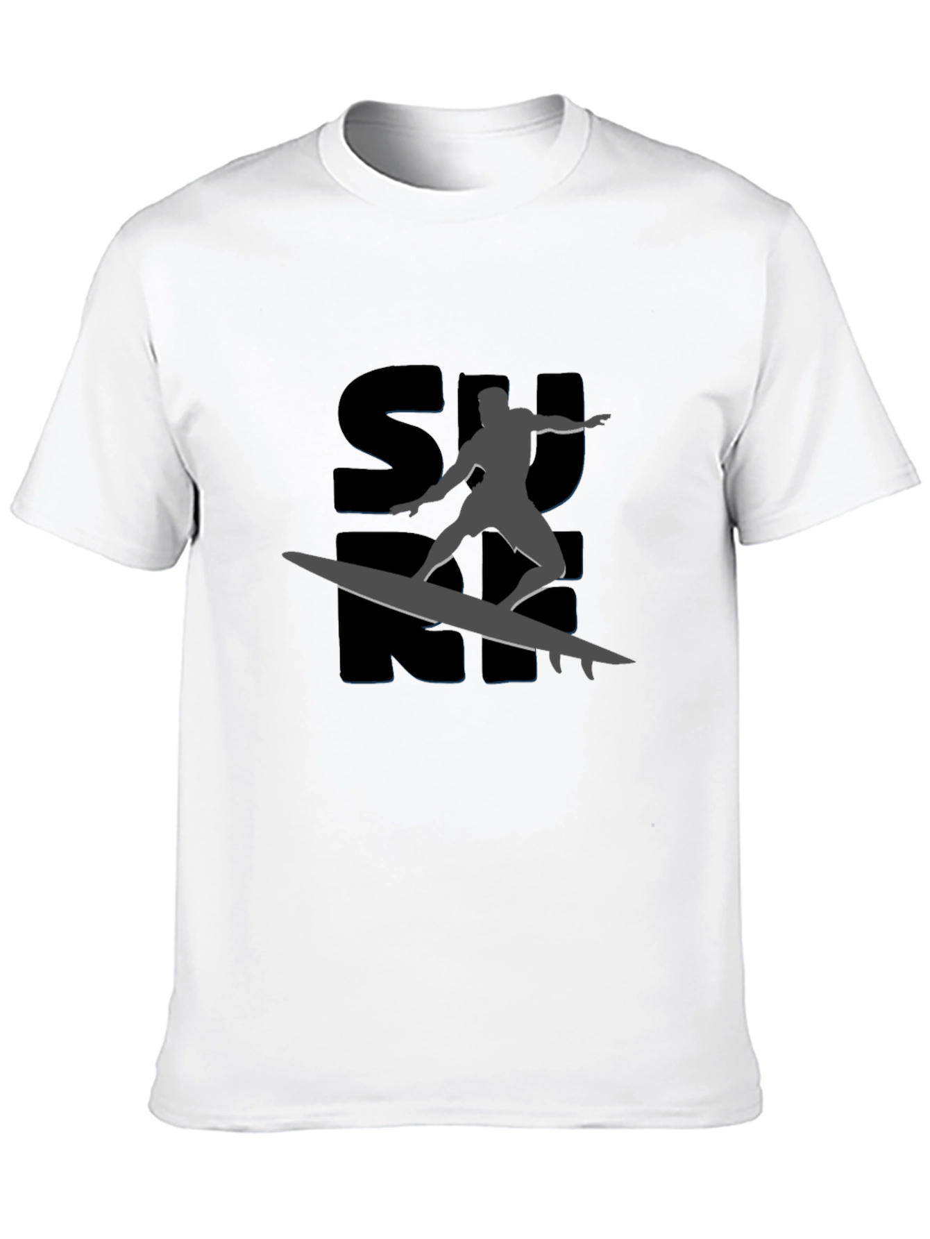 Surfing Silhouette Graphic Tee - Ride the Wave!