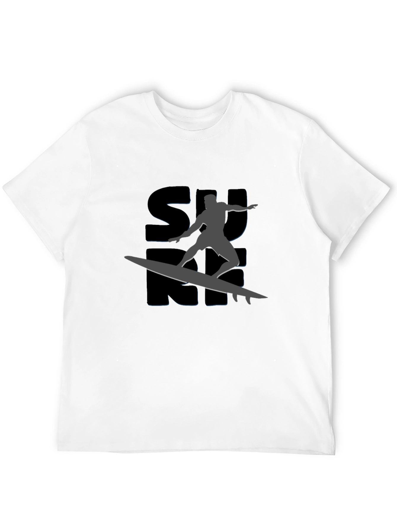 Surfing Silhouette Graphic Tee - Ride the Wave!