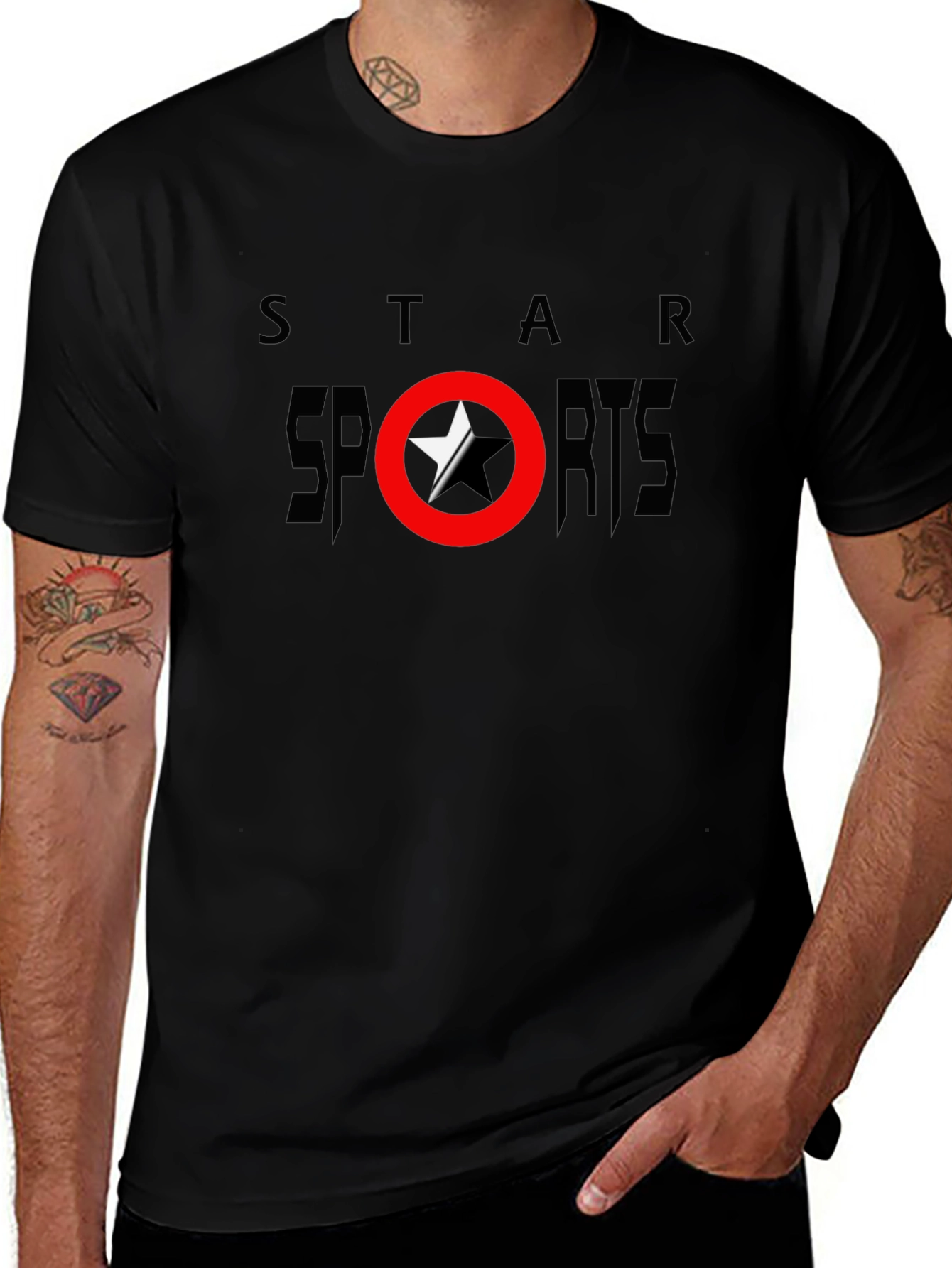 Star Sports Black T-Shirt