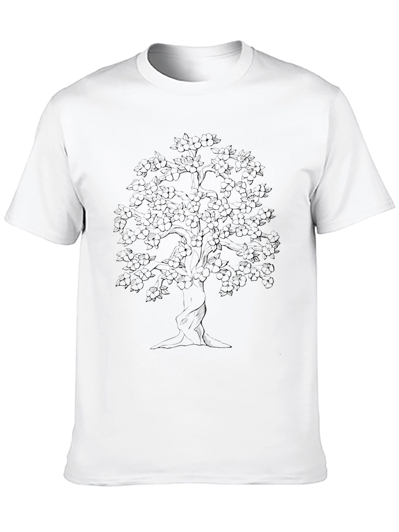 Nature Tree Graphic Tee - Black Cotton Blend