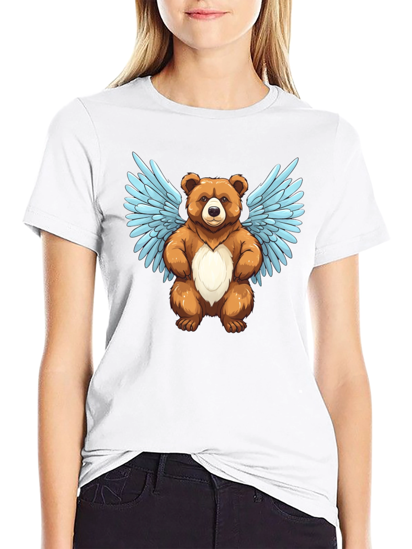 Winged Bear Graphic T-Shirt