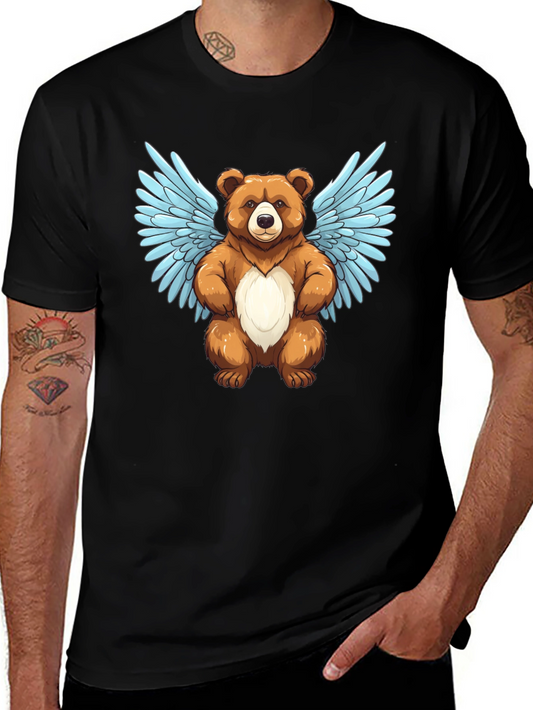 Winged Bear Graphic T-Shirt