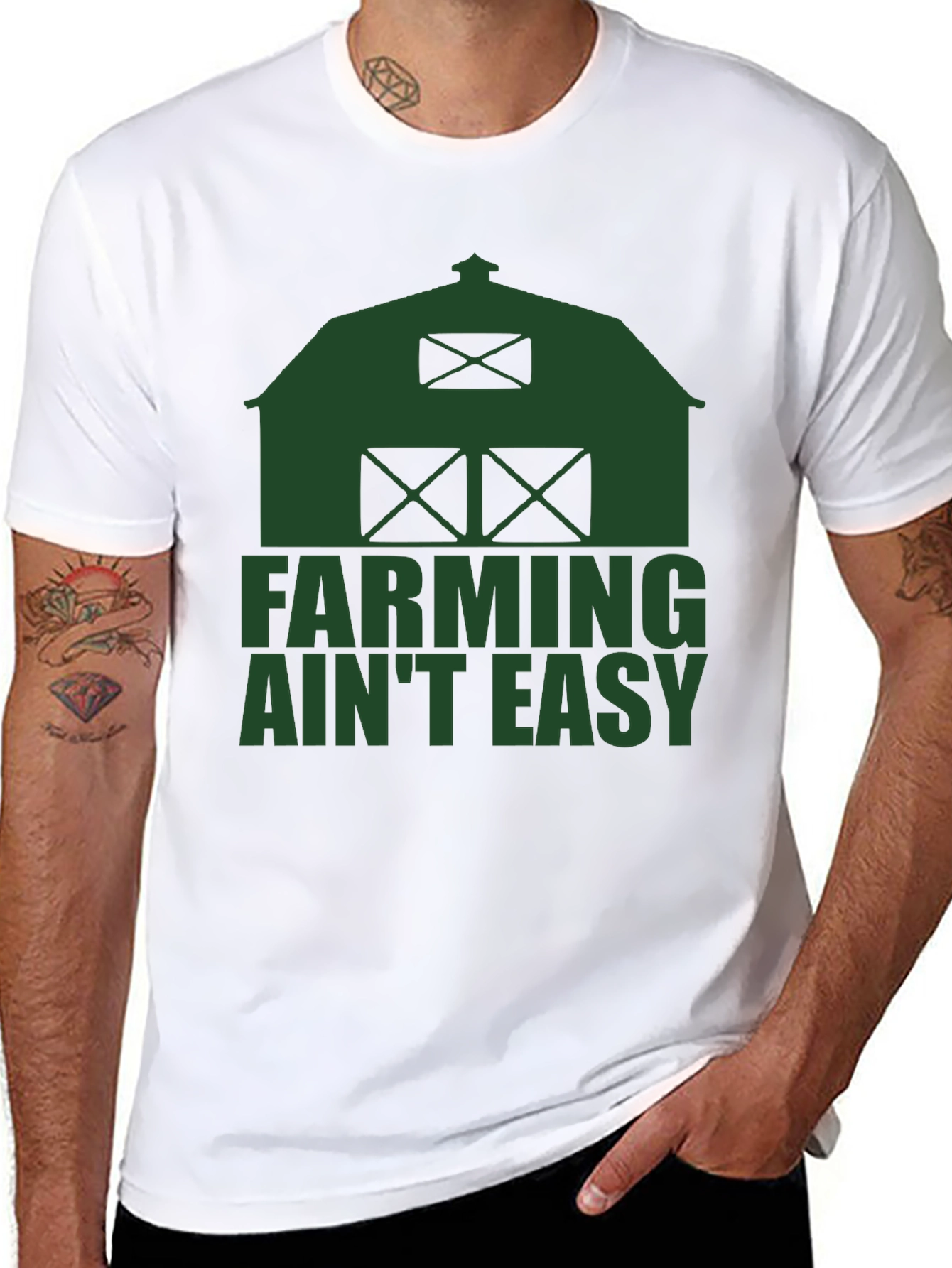 Farming Aint Easy T-Shirt - Black