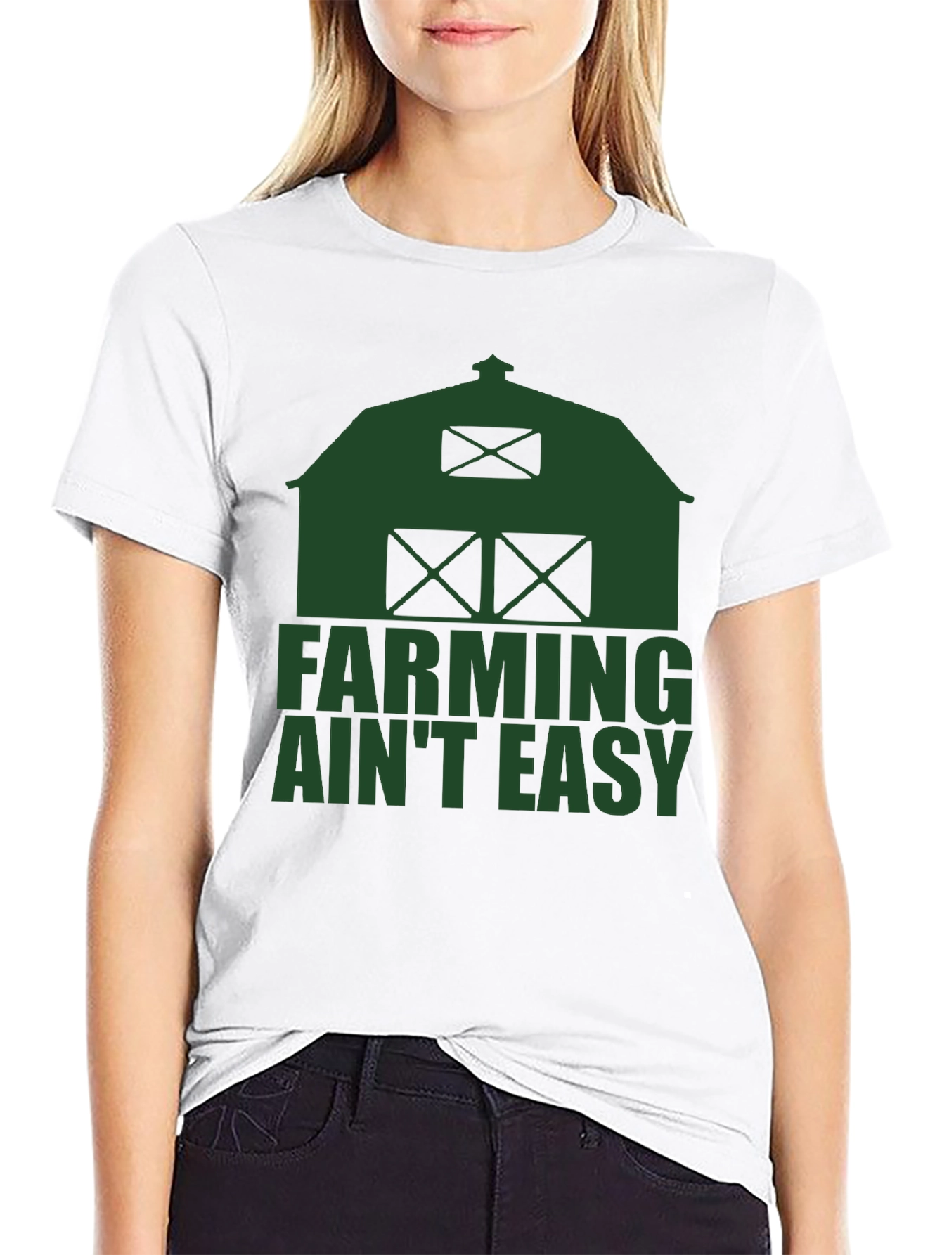 Farming Aint Easy T-Shirt - Black