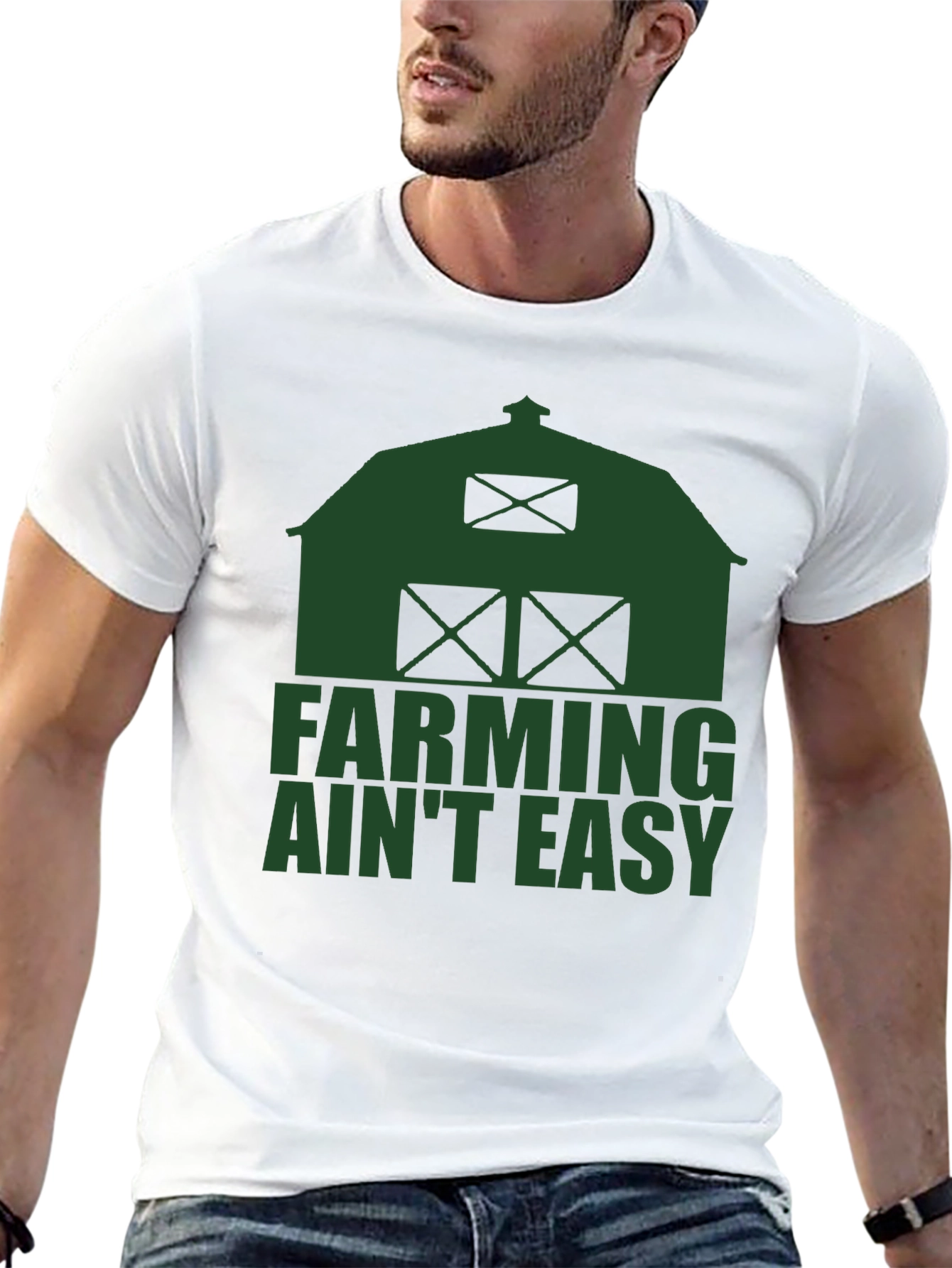 Farming Aint Easy T-Shirt - Black