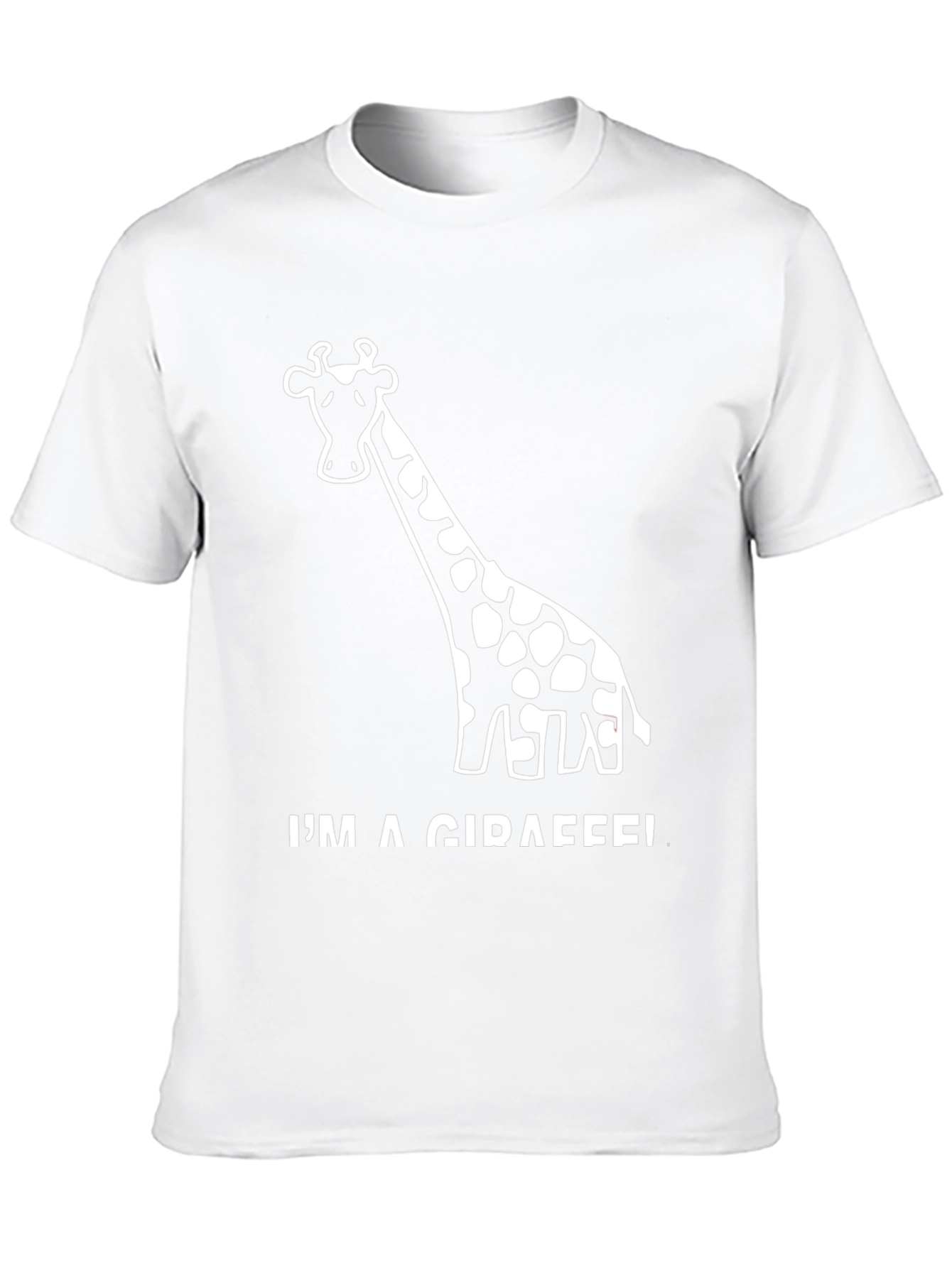 Im a Giraffe! Novelty Graphic Black T-Shirt