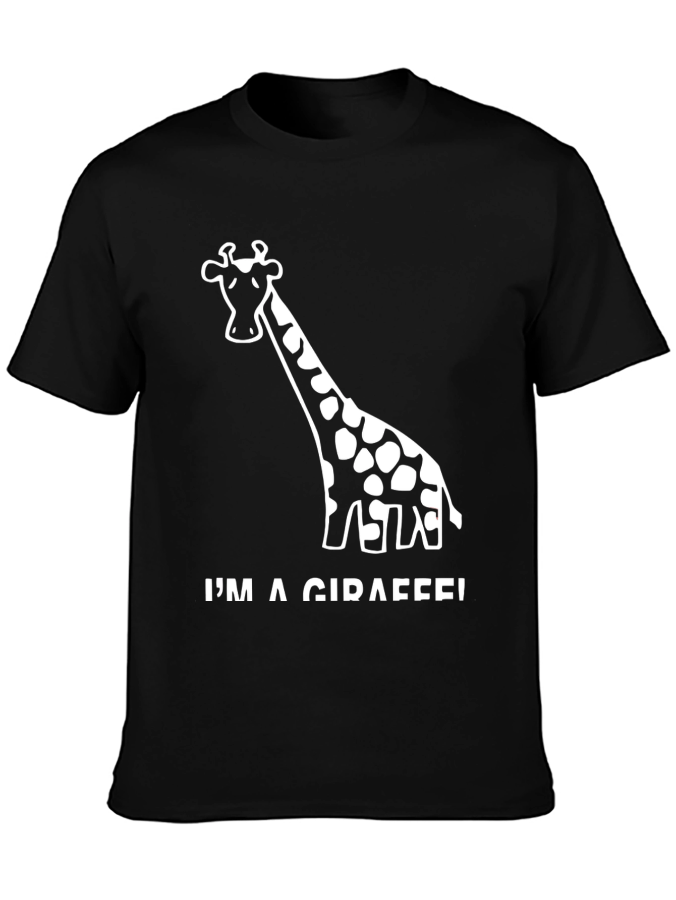 Im a Giraffe! Novelty Graphic Black T-Shirt
