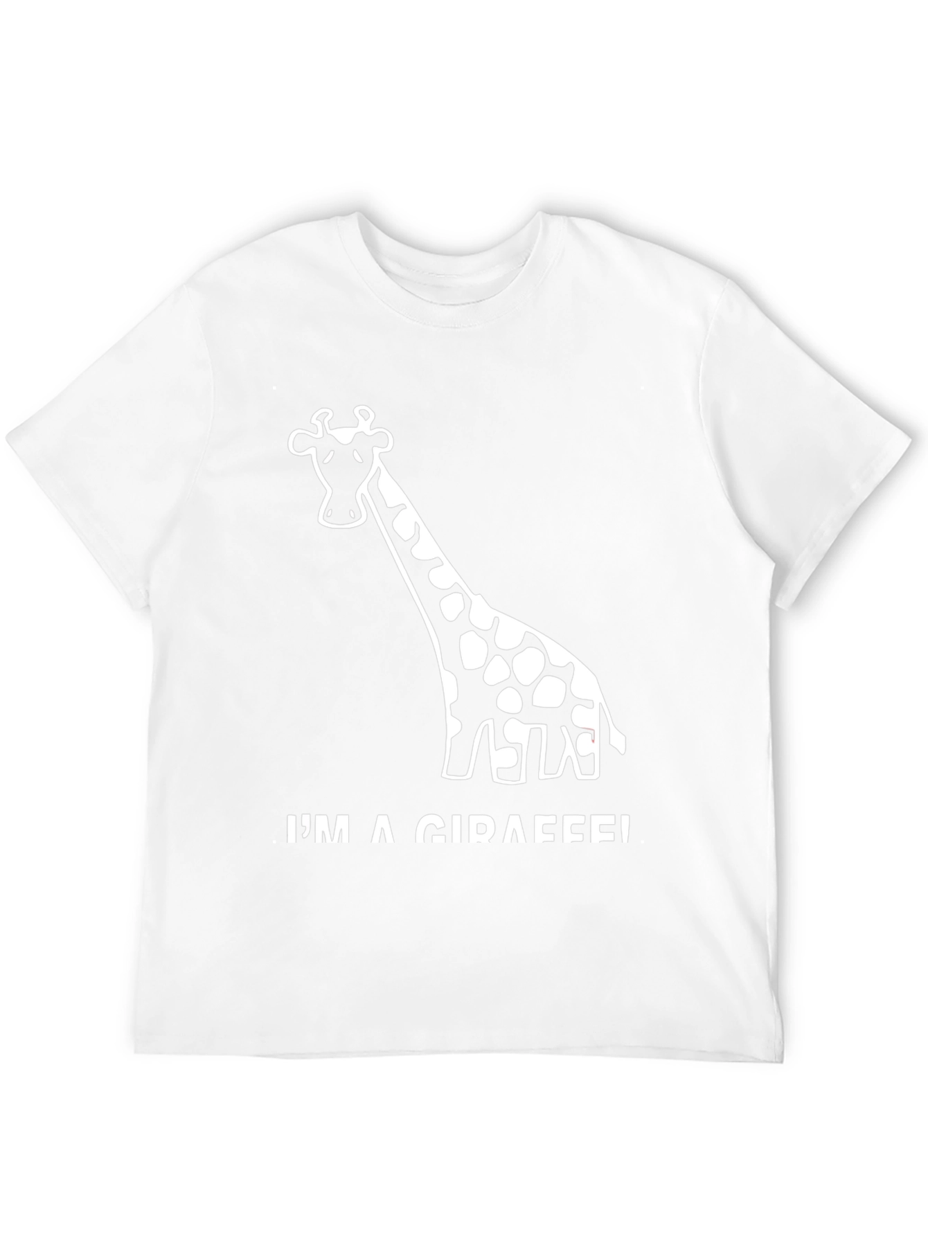 Im a Giraffe! Novelty Graphic Black T-Shirt