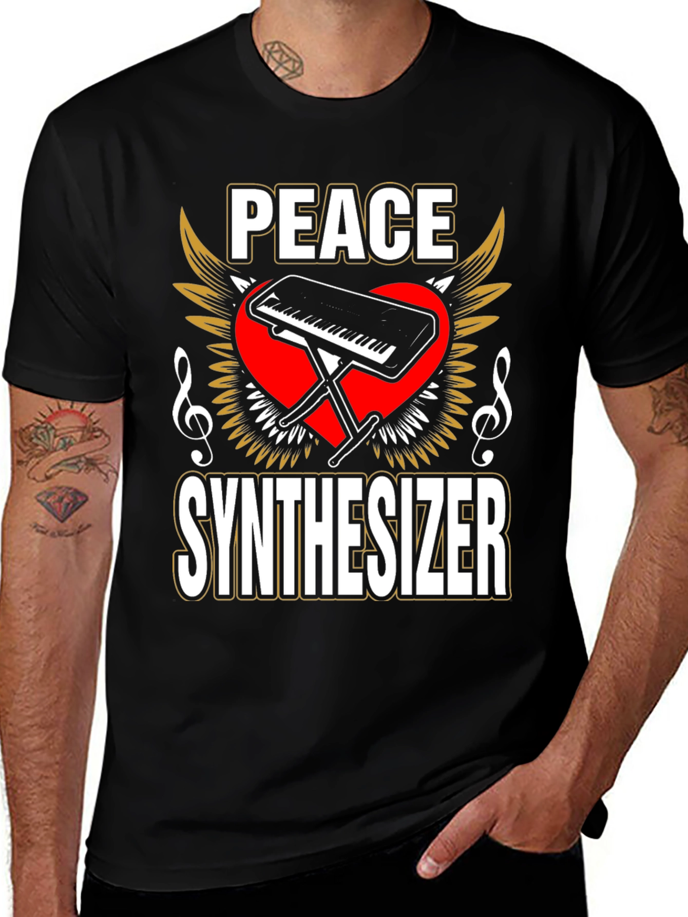 Peace Synthesizer Graphic T-Shirt