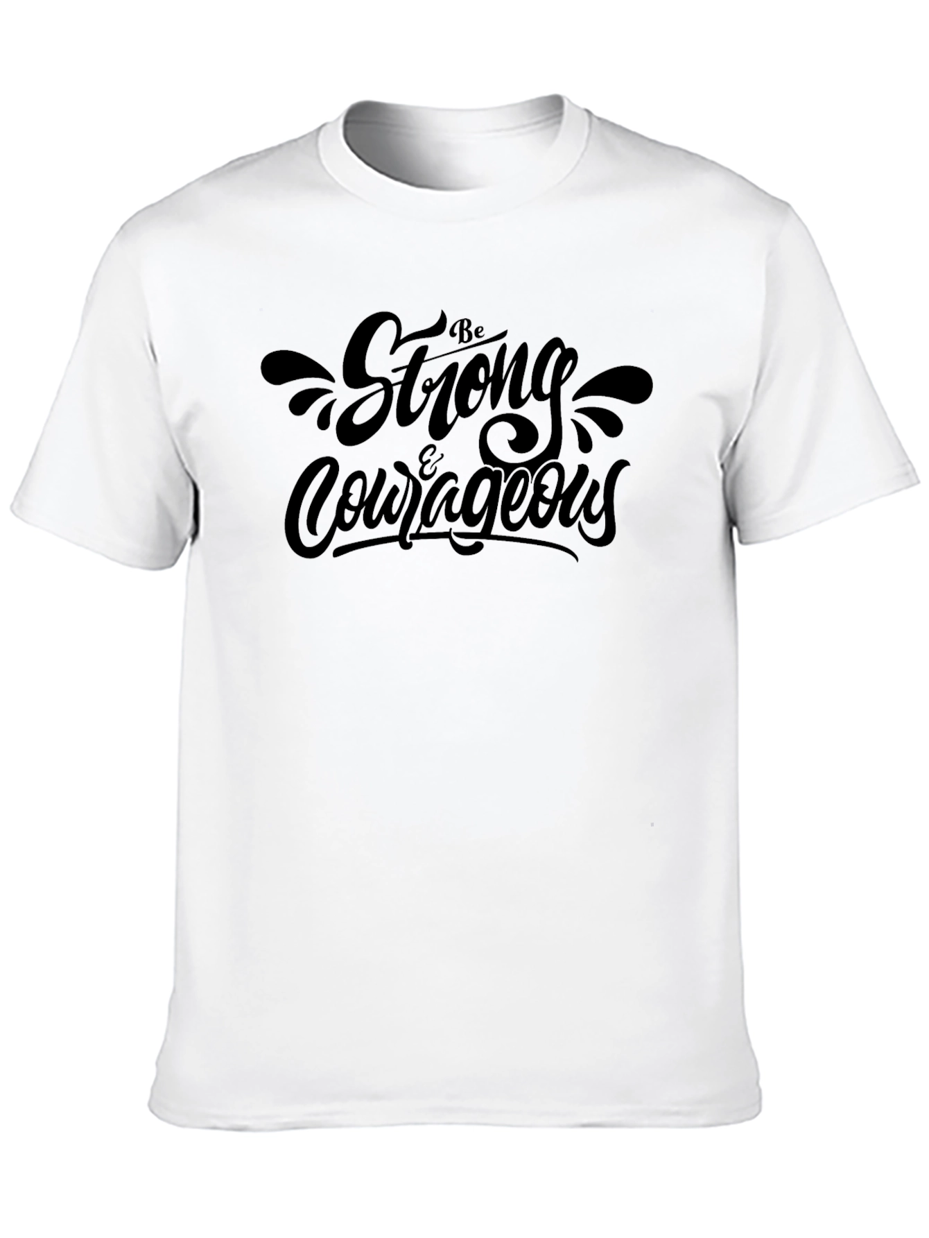 Be Strong & Courageous Black Tee