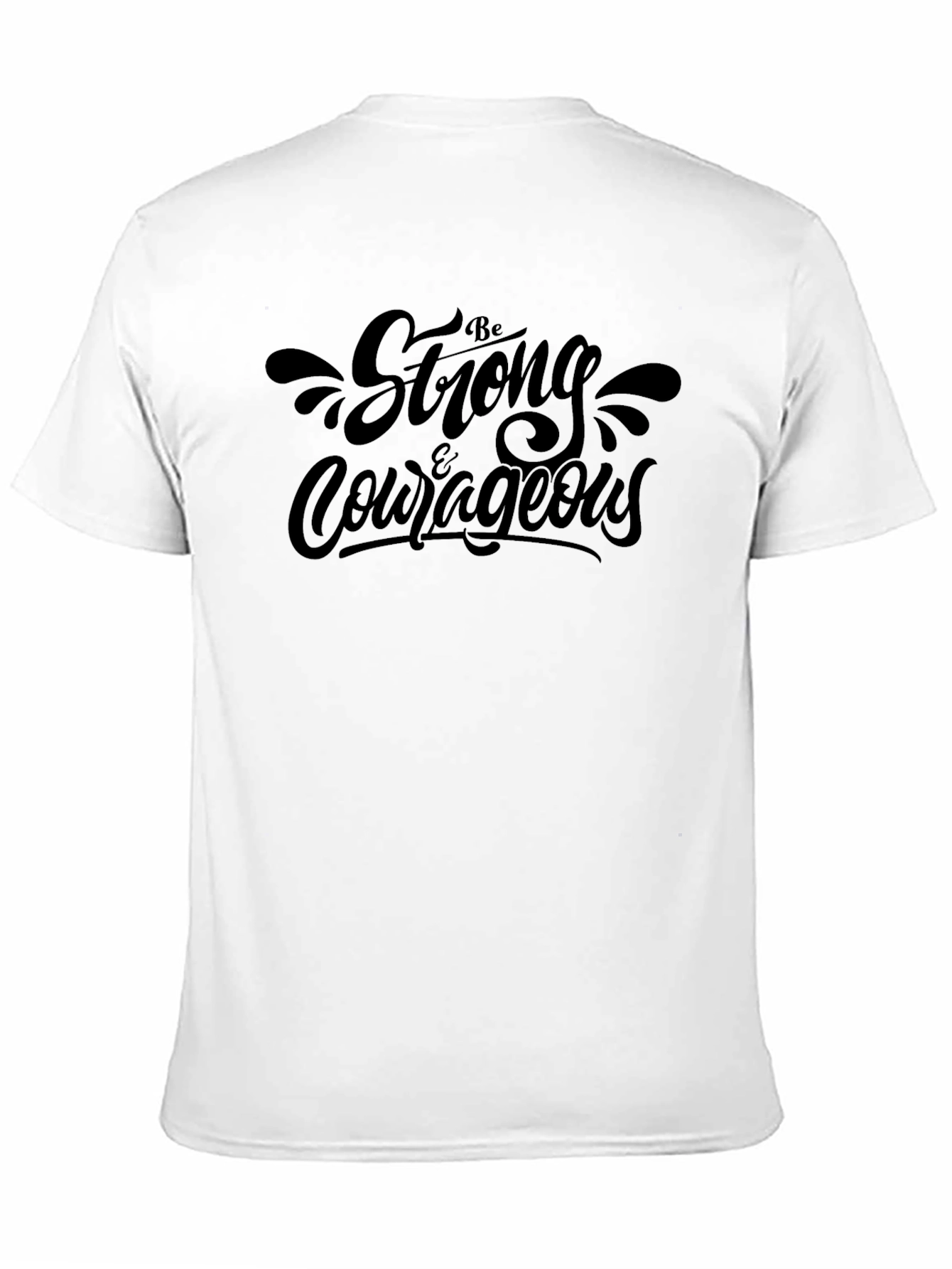 Be Strong & Courageous Black Tee