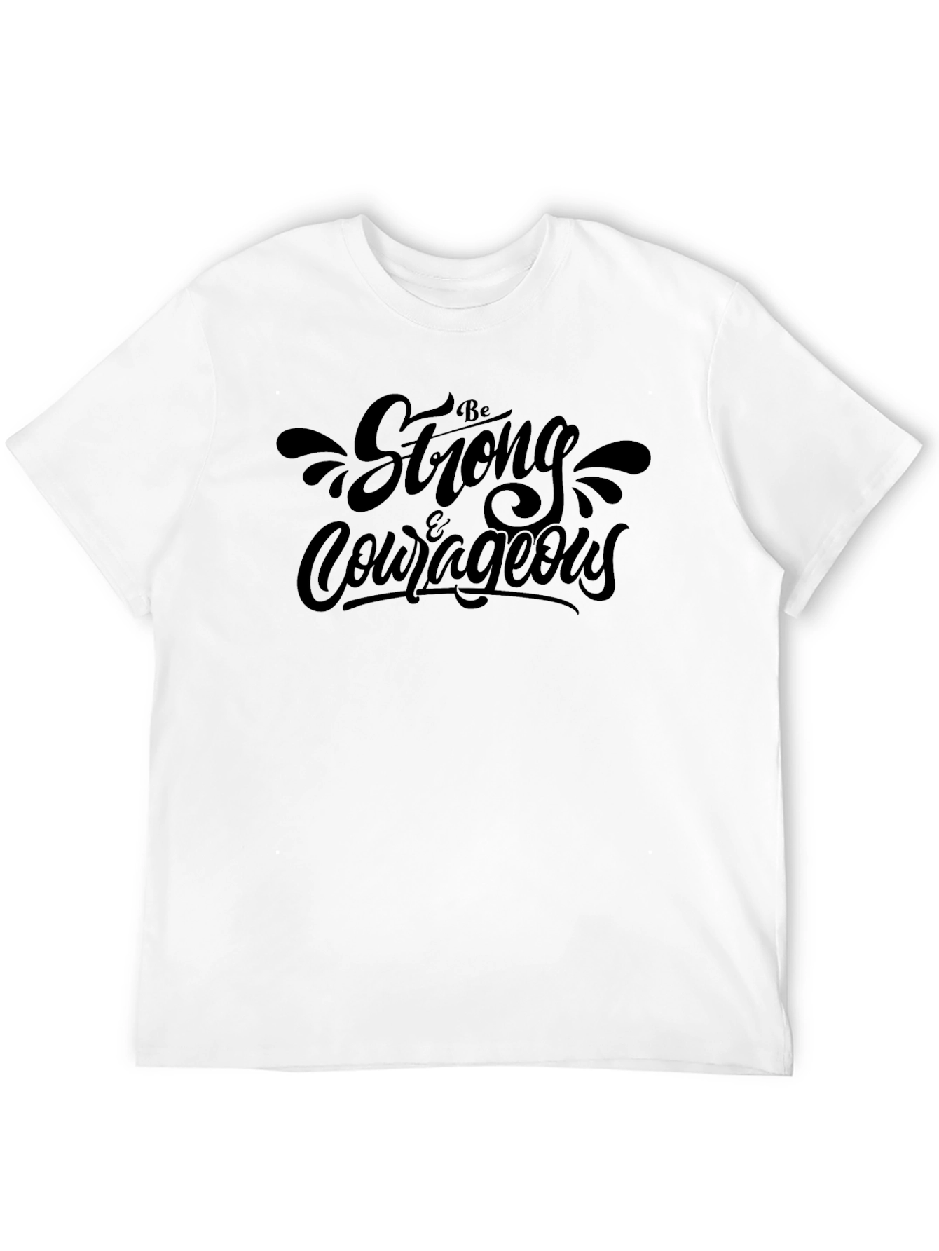 Be Strong & Courageous Black Tee