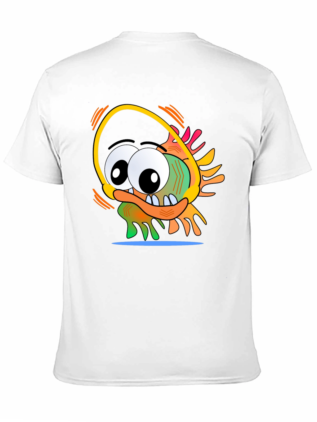 Fun Cartoon Character Graphic Black T-Shirt
