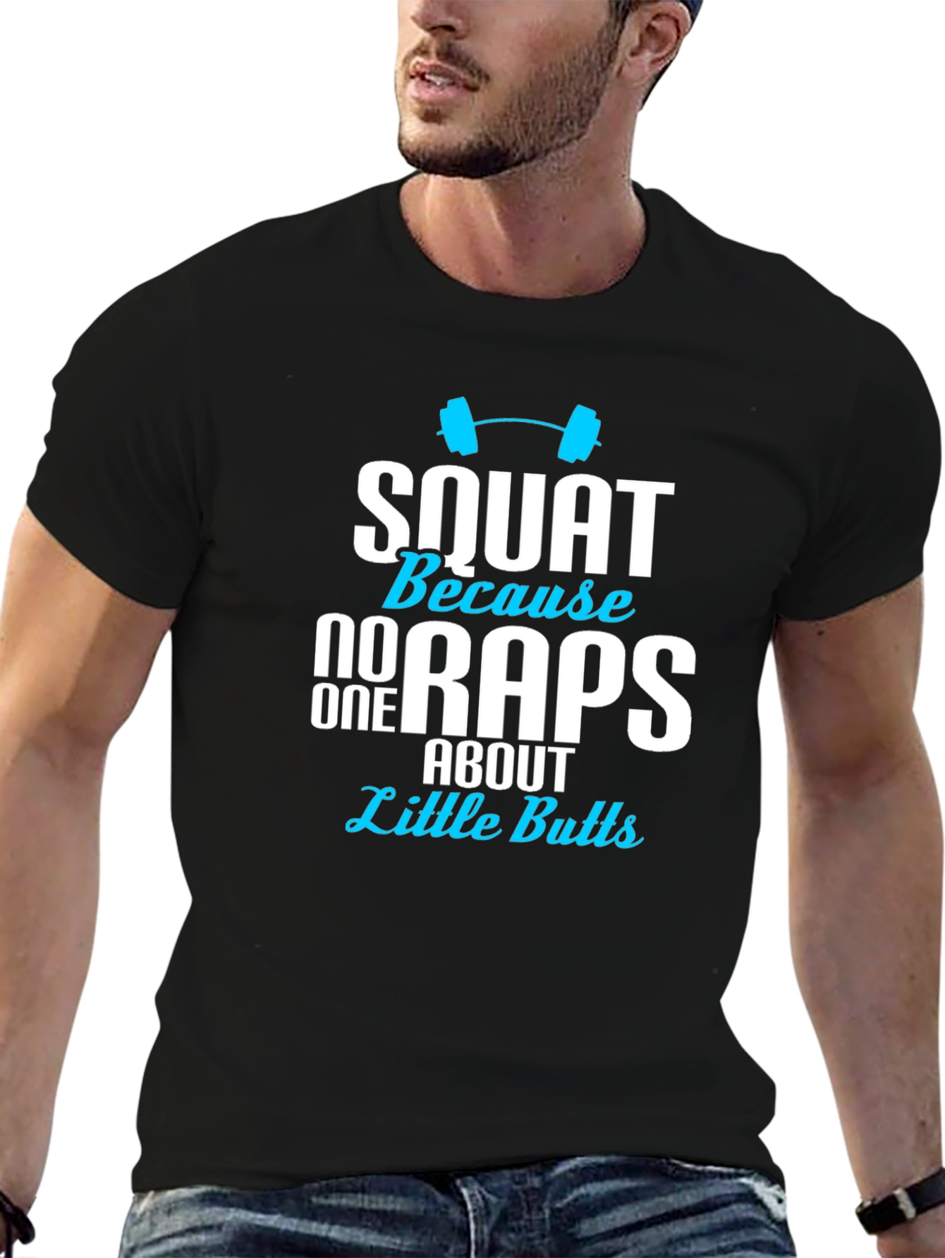 Squat Little Butts Graphic Tee - Mens Black T-Shirt