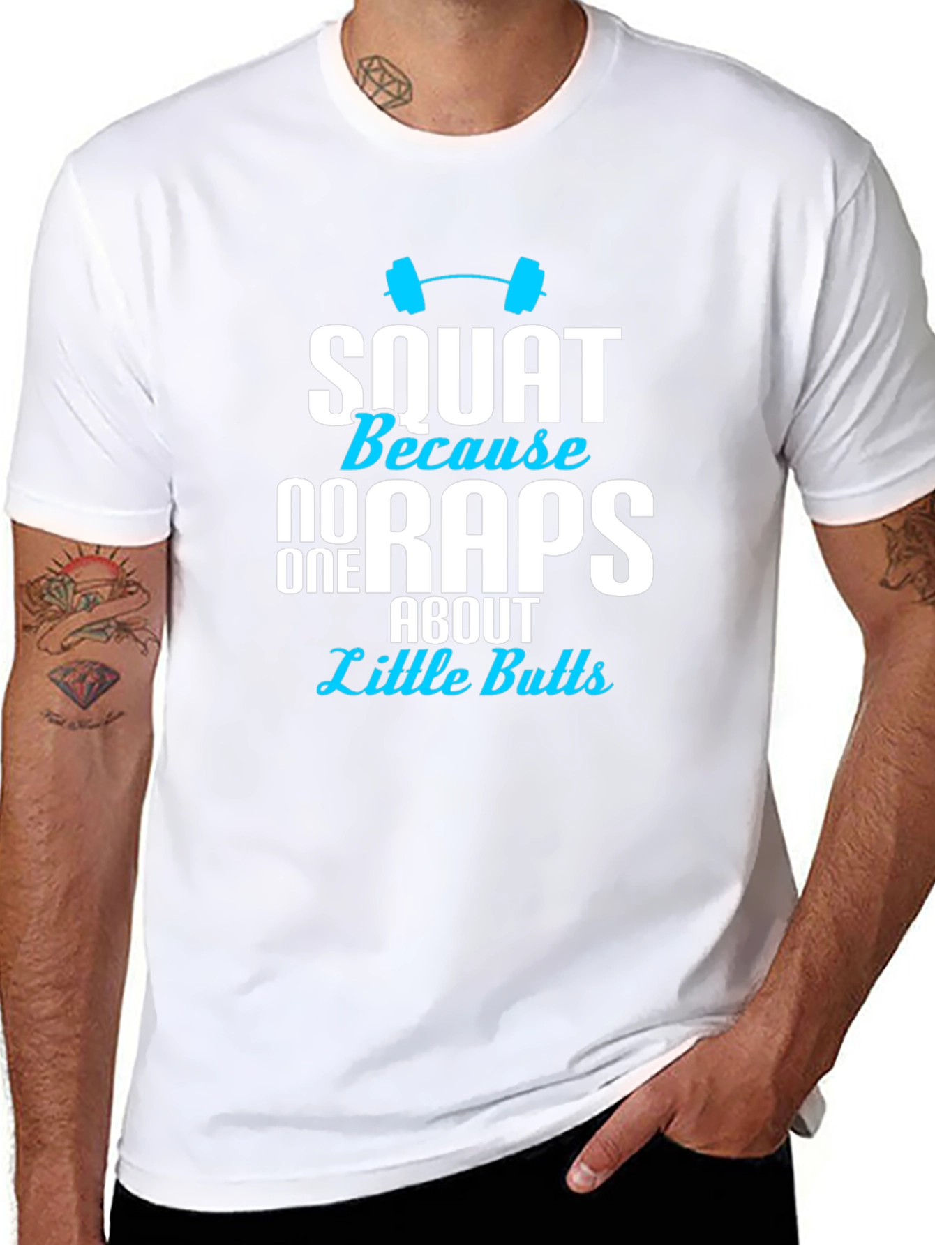Squat Little Butts Graphic Tee - Mens Black T-Shirt