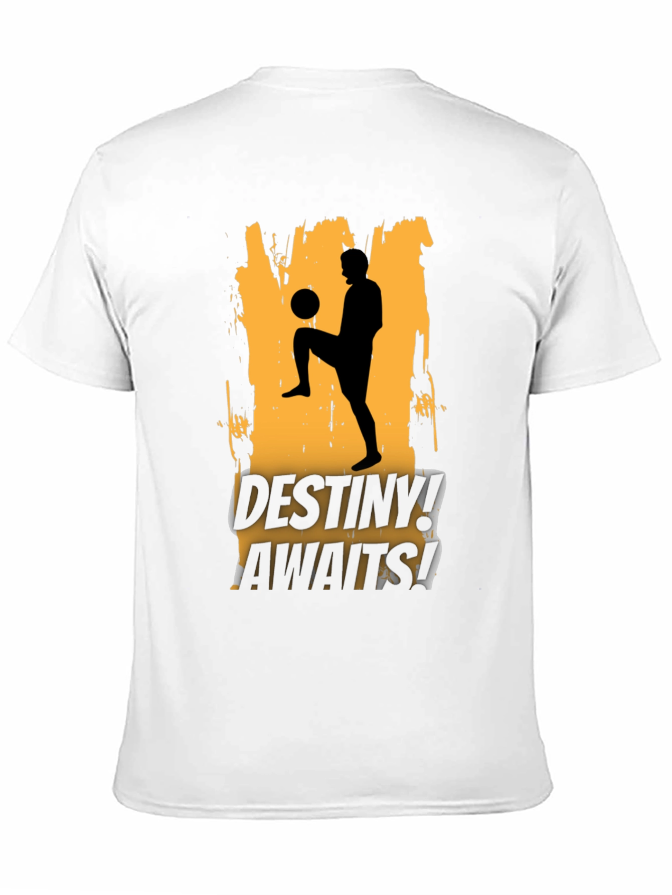 Destiny Awaits Soccer Graphic Black T-Shirt