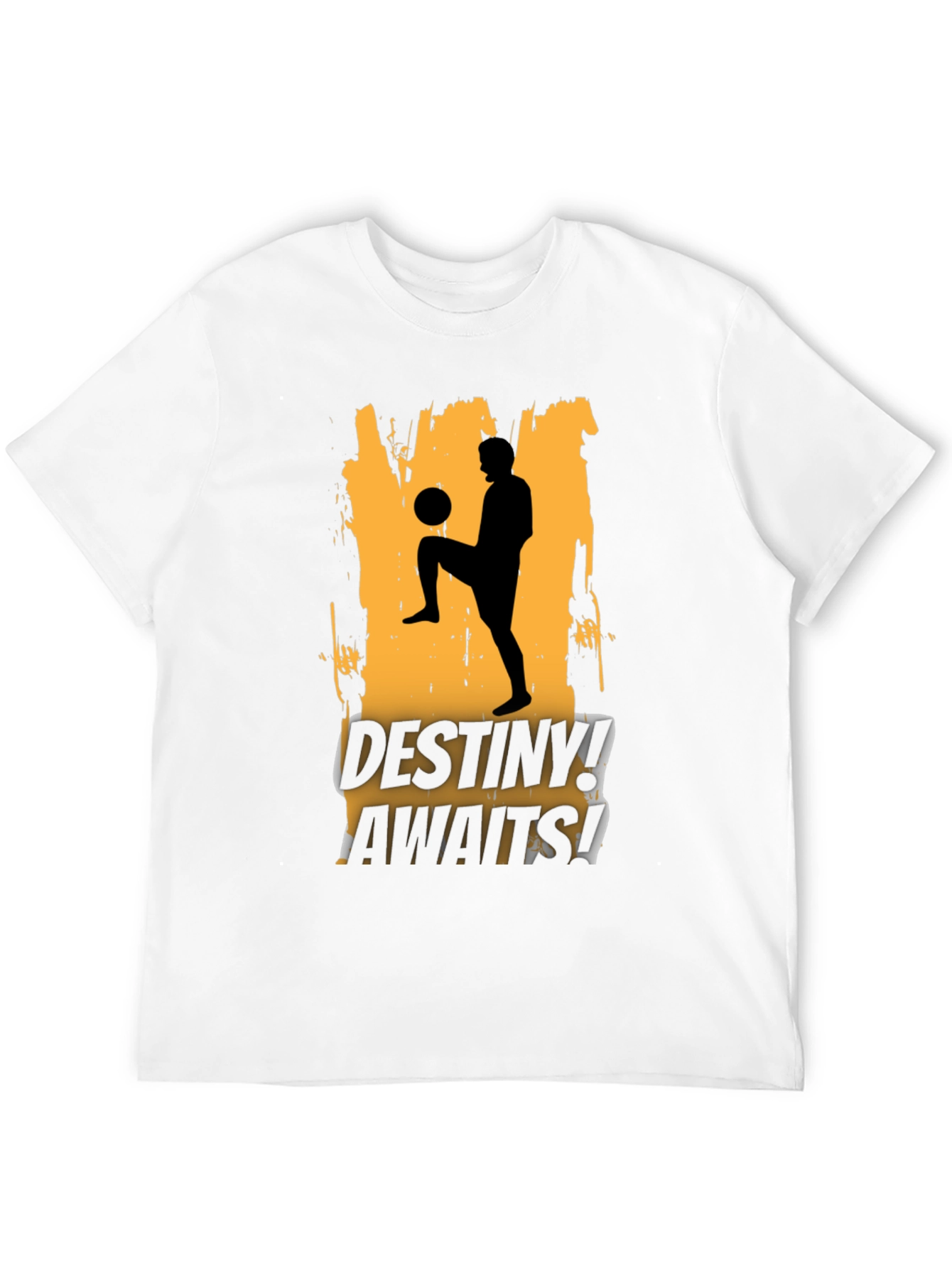 Destiny Awaits Soccer Graphic Black T-Shirt