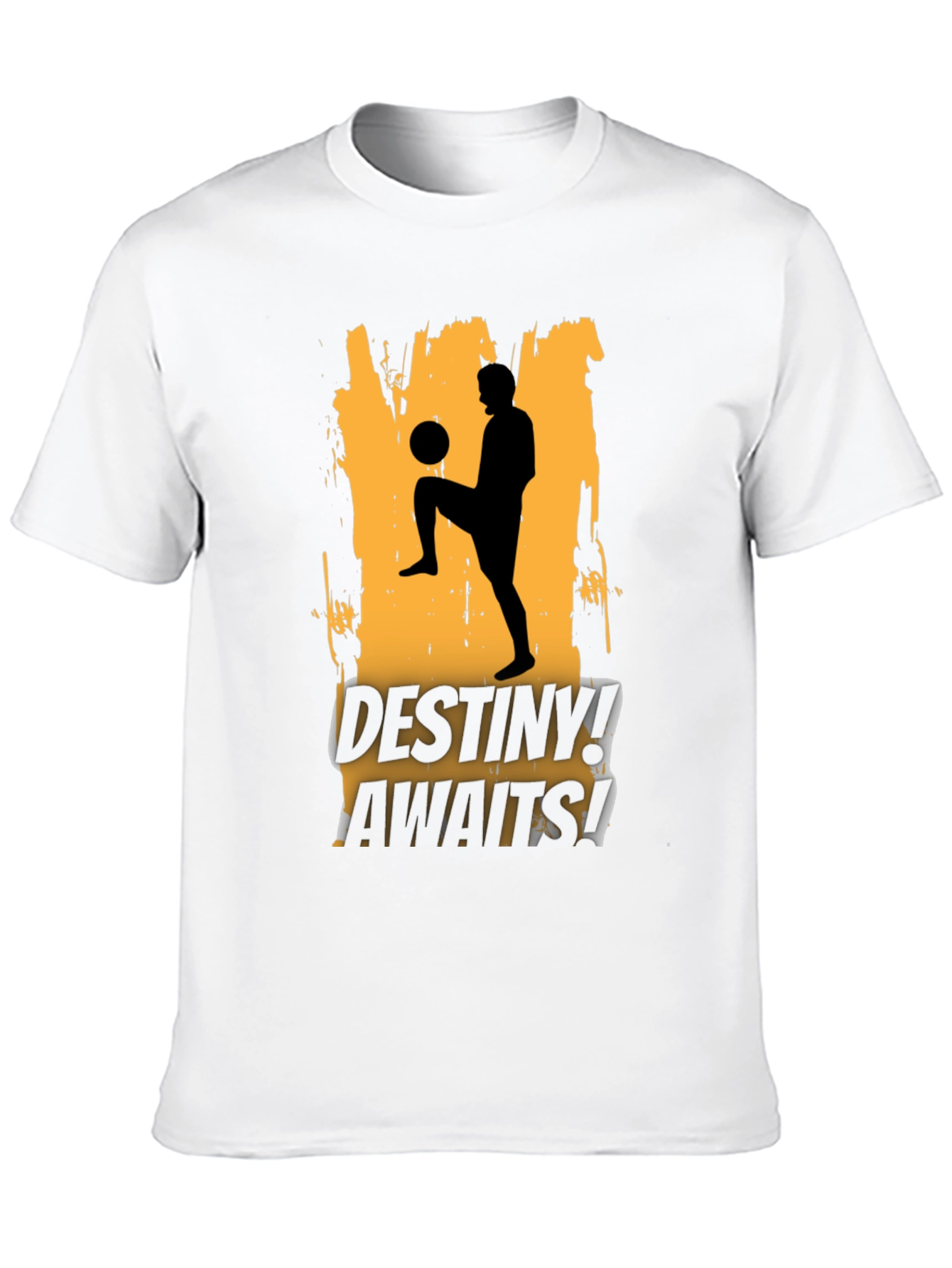 Destiny Awaits Soccer Graphic Black T-Shirt